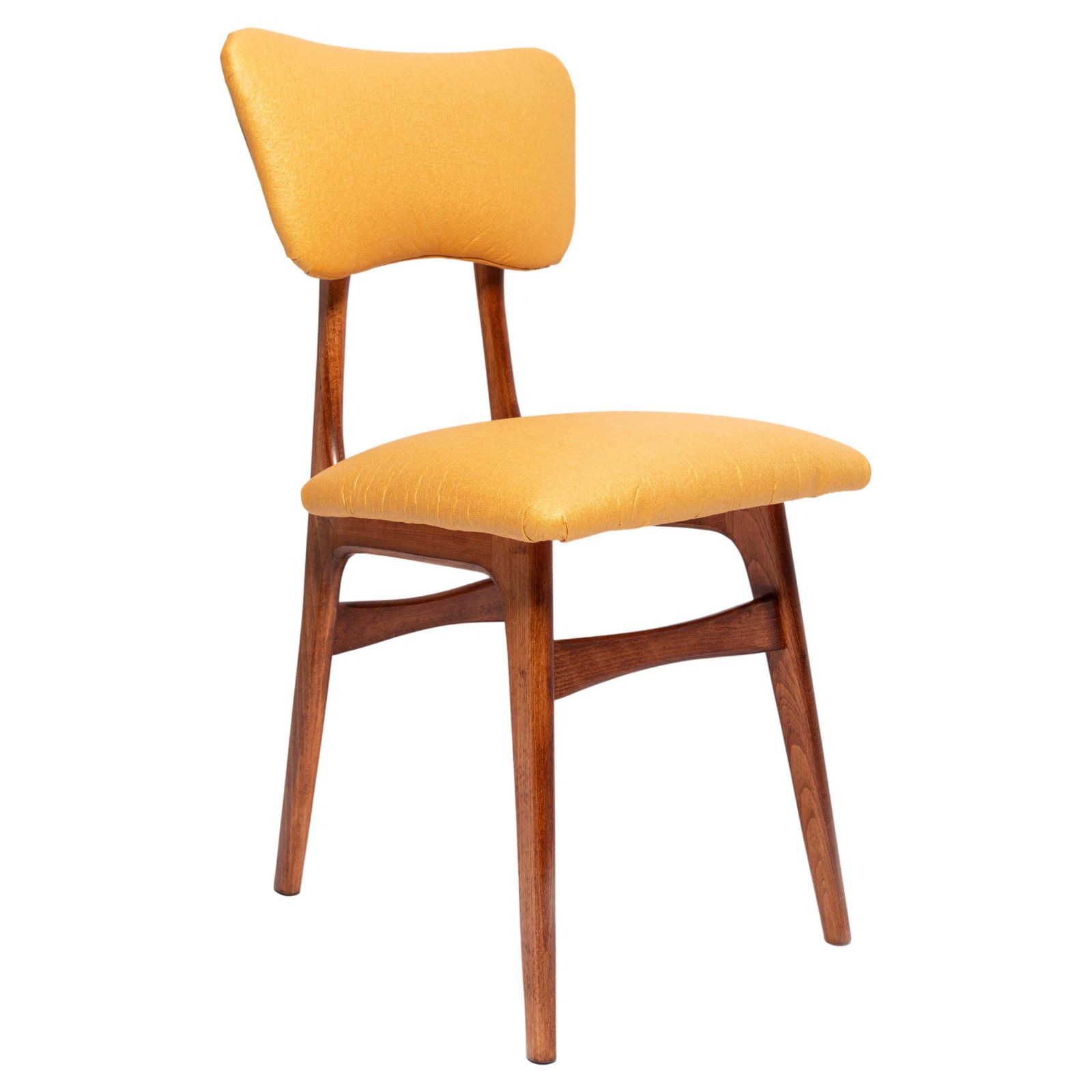 Mid Century Butterfly Dining Chair, Pineapple Vegan Leather, Europe, 1960s