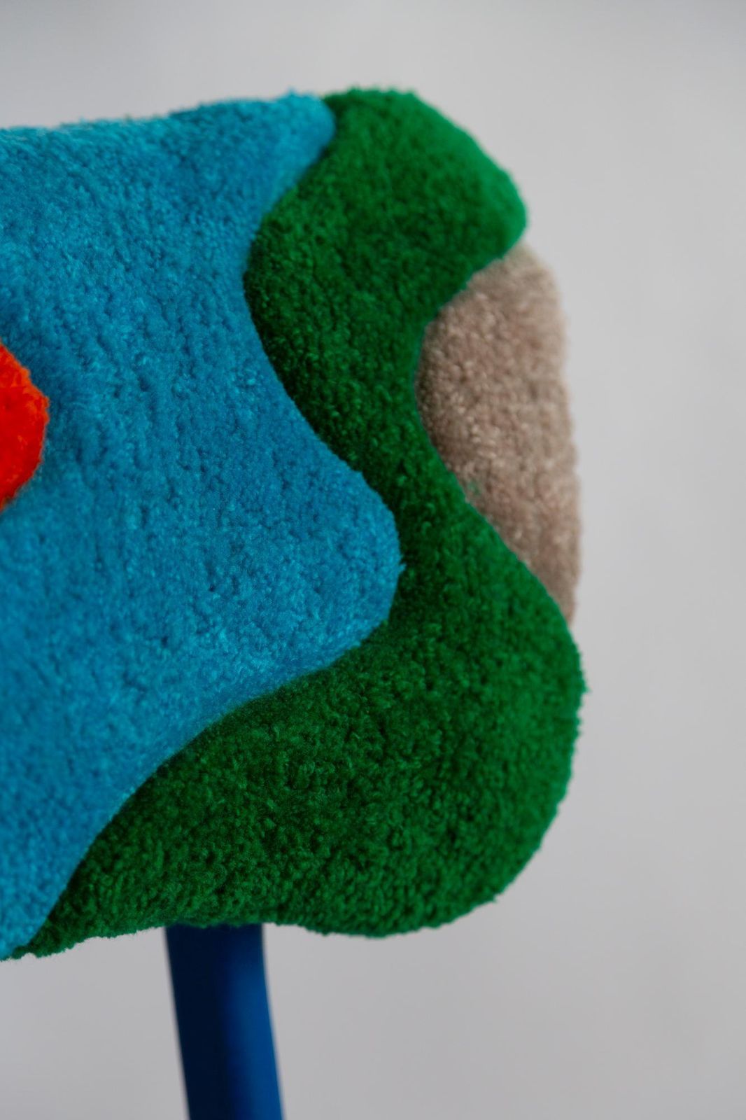photo buy Mid Century Butterfly Chair, Hand Tufting Blue Green Orange Wool, Europe, 1960s