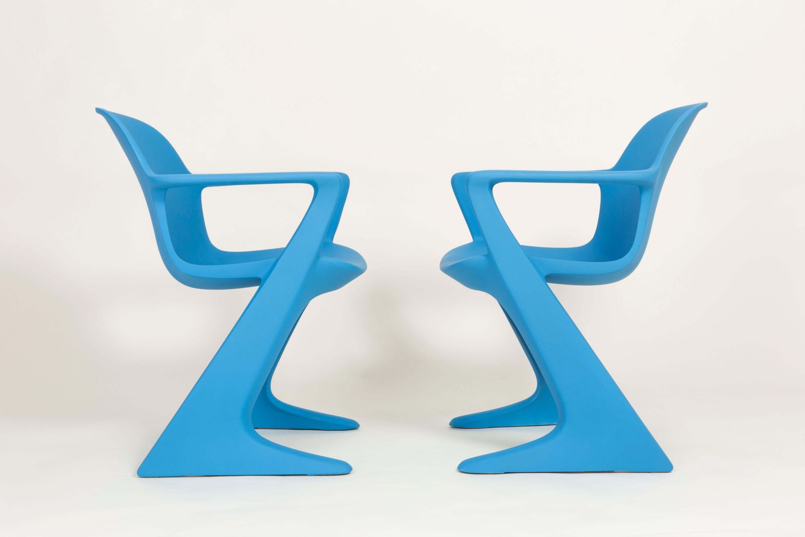 Set Of Two Blue Kangaroo Chairs Designed By Ernst Moeckl, Germany, 1968 photo 1702.0