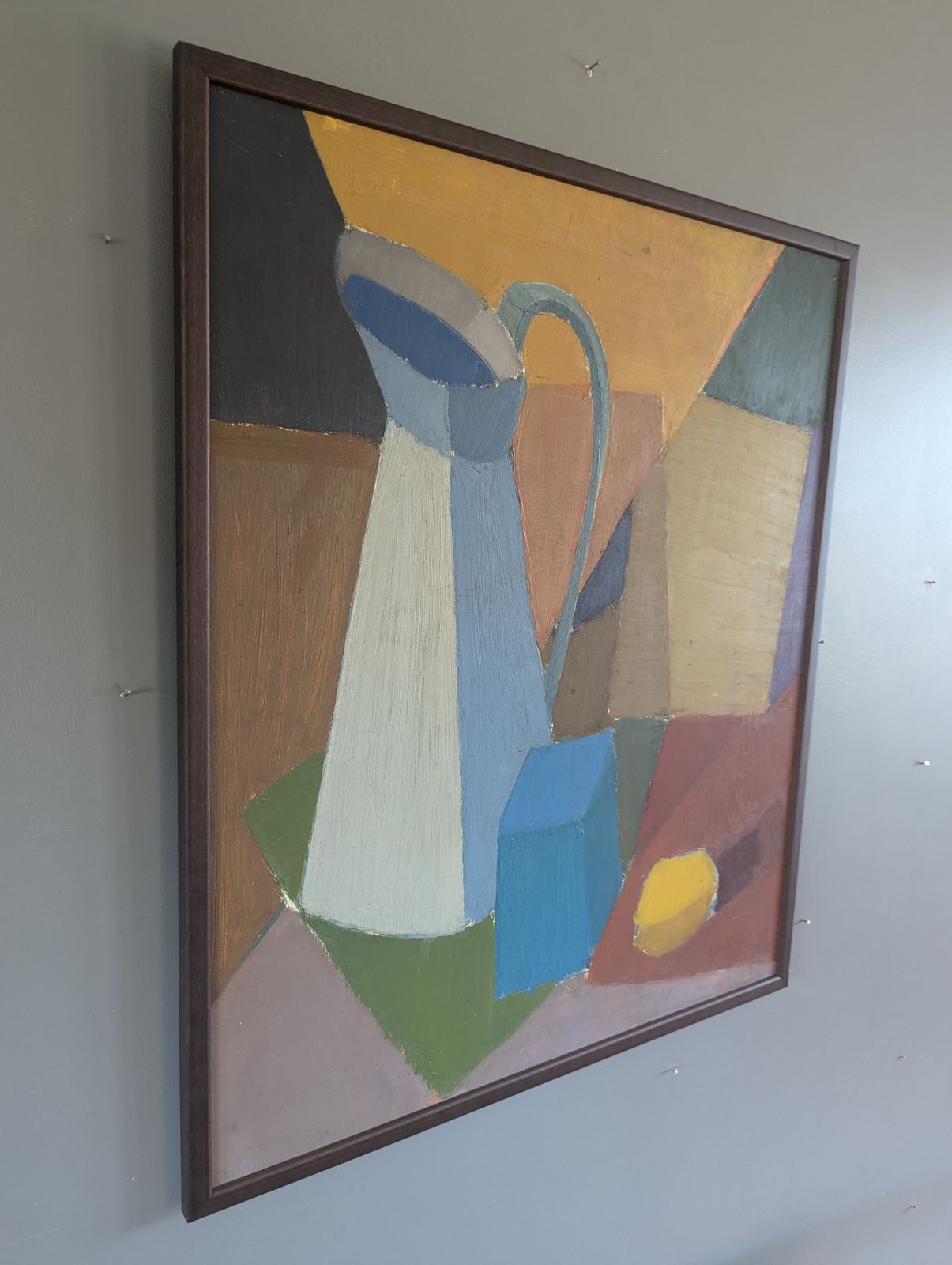 Geometric Still Life, Oil Painting photo Art