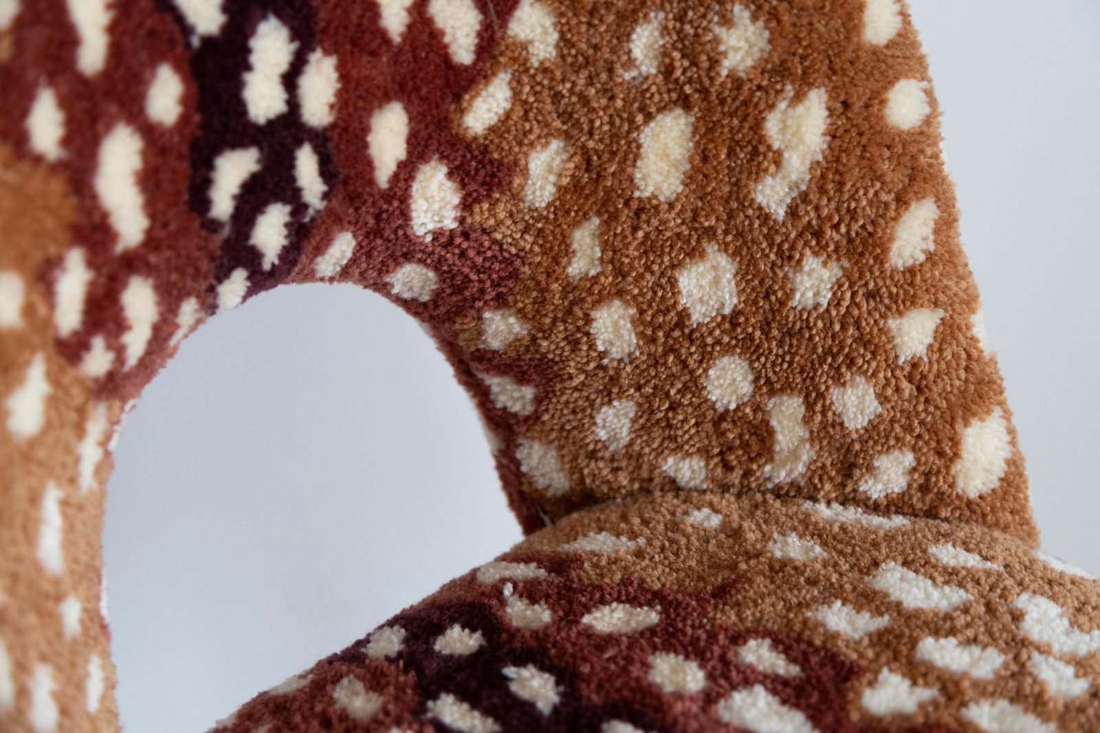 photo buy Mid Century Hand Tufting Roe Deer Bambi Wool Shell Chair, Europe, 1960s