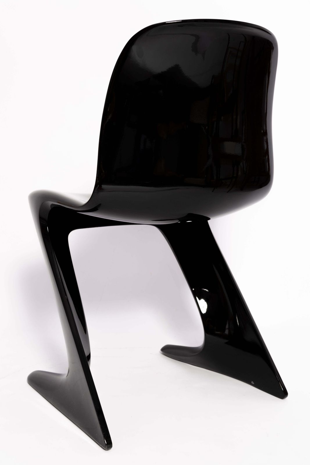 Two Mid Century Black Kangaroo Chairs Designed By Ernst Moeckl, Germany, 1960s photo vintage