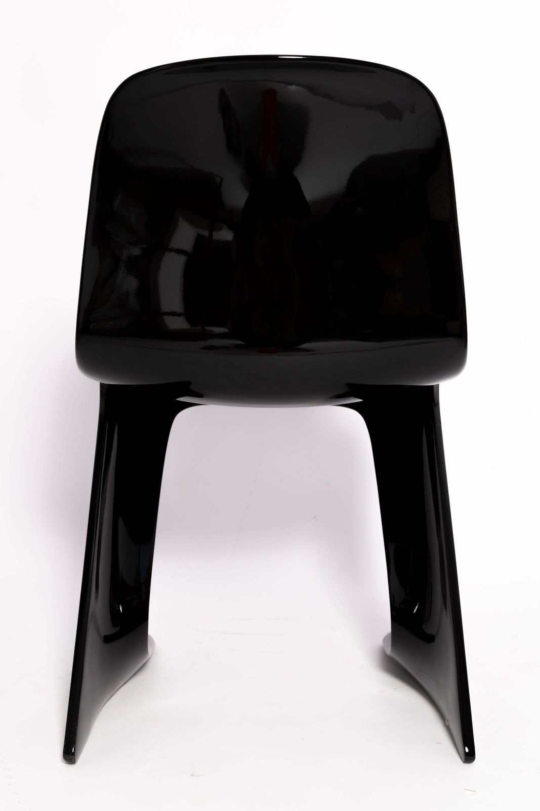photo furniture Two Mid Century Black Kangaroo Chairs Designed By Ernst Moeckl, Germany, 1960s