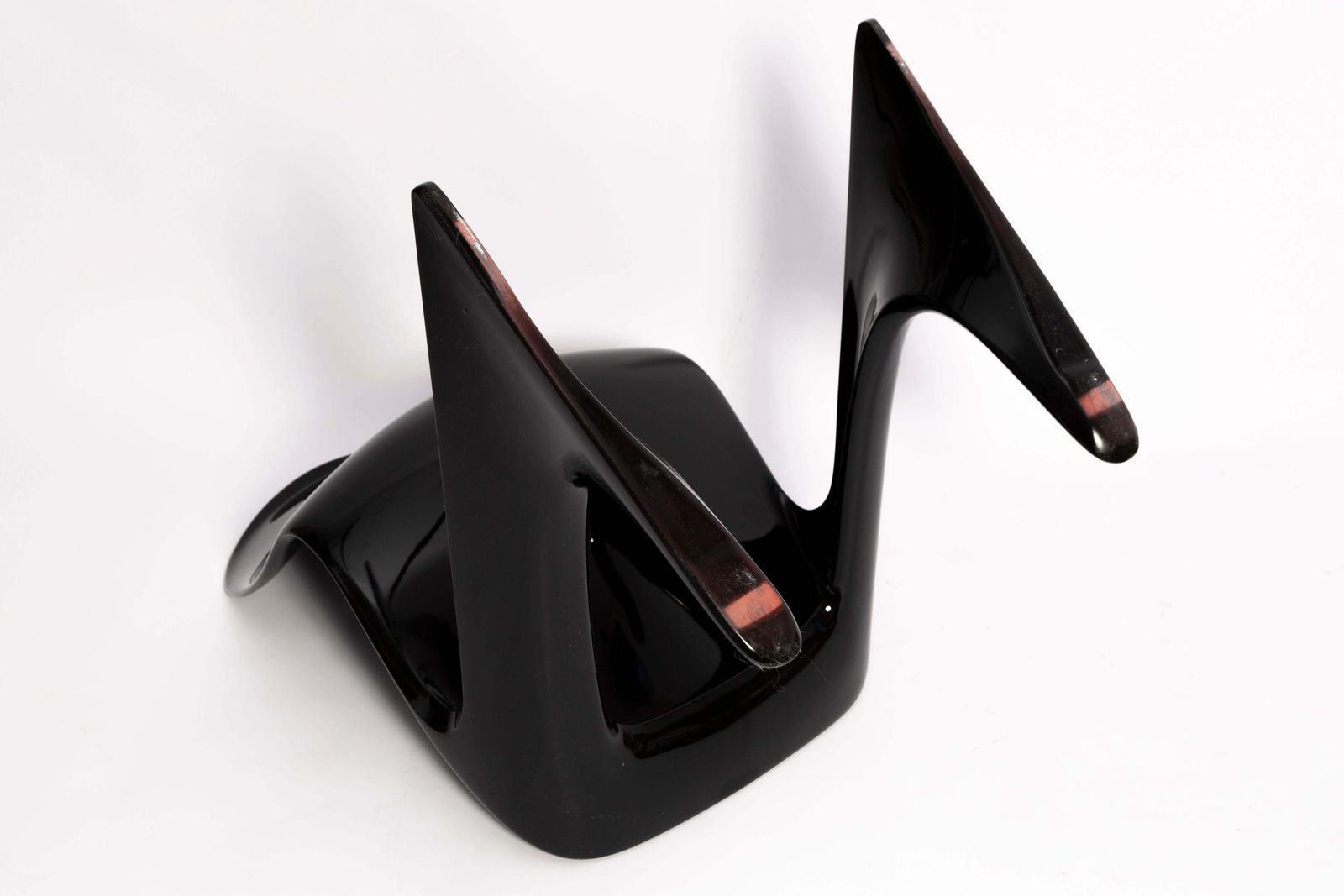 photo for sale Two Mid Century Black Kangaroo Chairs Designed By Ernst Moeckl, Germany, 1960s