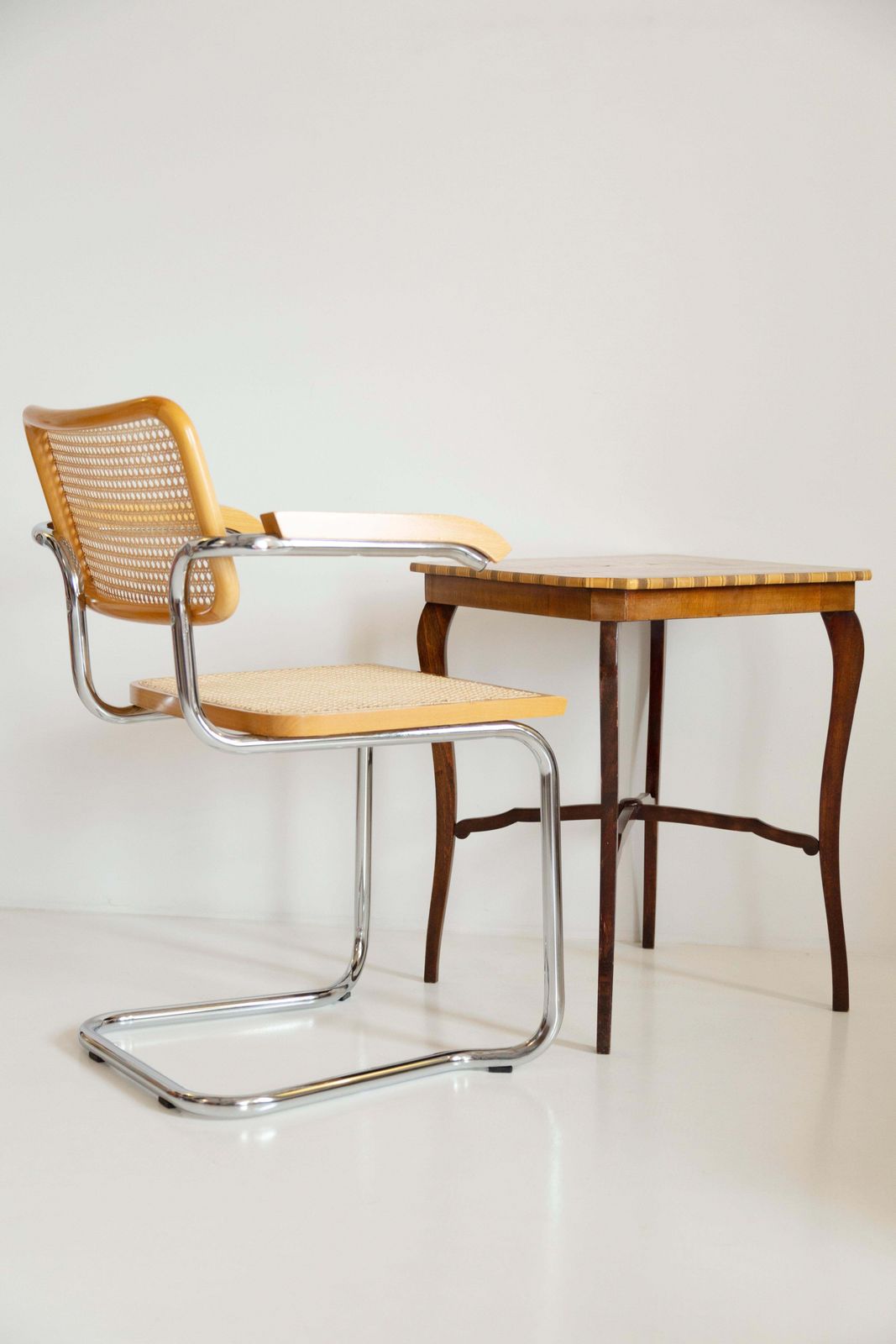 Set Of Four Midcentury Cesca Rattan Chairs, Marcel Breuer, Italy, 1960s photo furniture