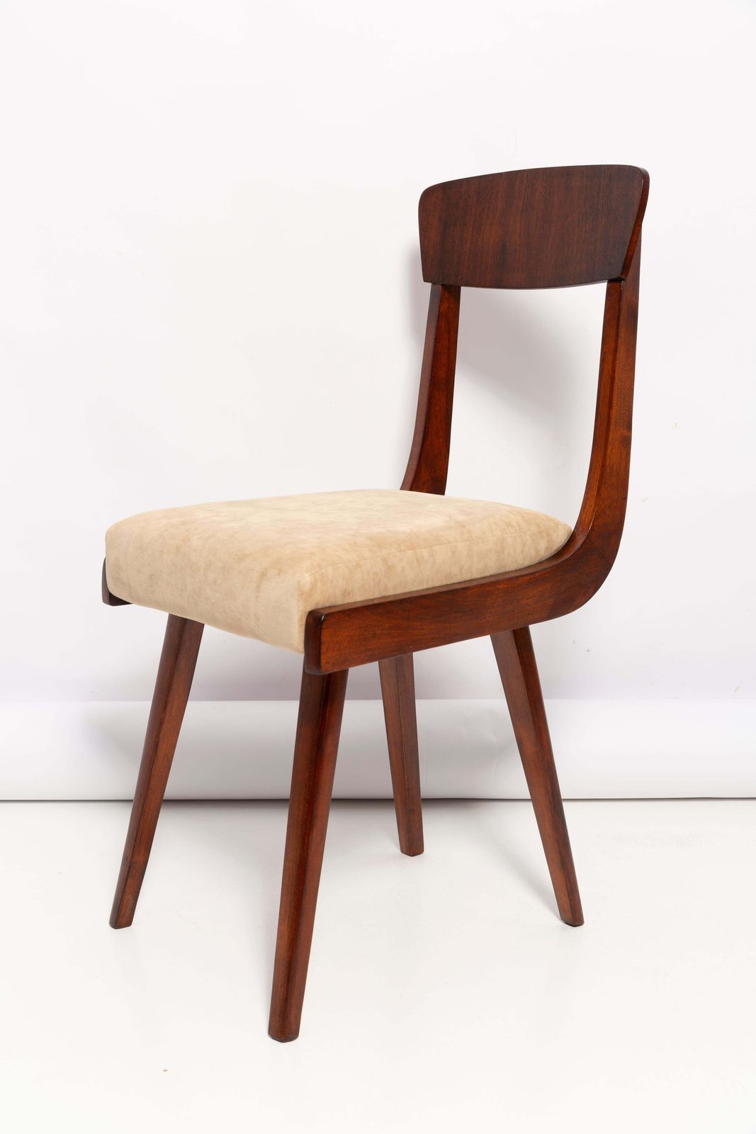 Set Of Four Mid Century Gazelle Beige Wood Chairs, Europe, 1960s photo buy