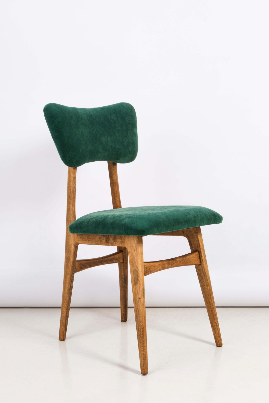 Set Of Six 20th Century Dark Green Velvet Chairs, Europe, 1960s photo furniture