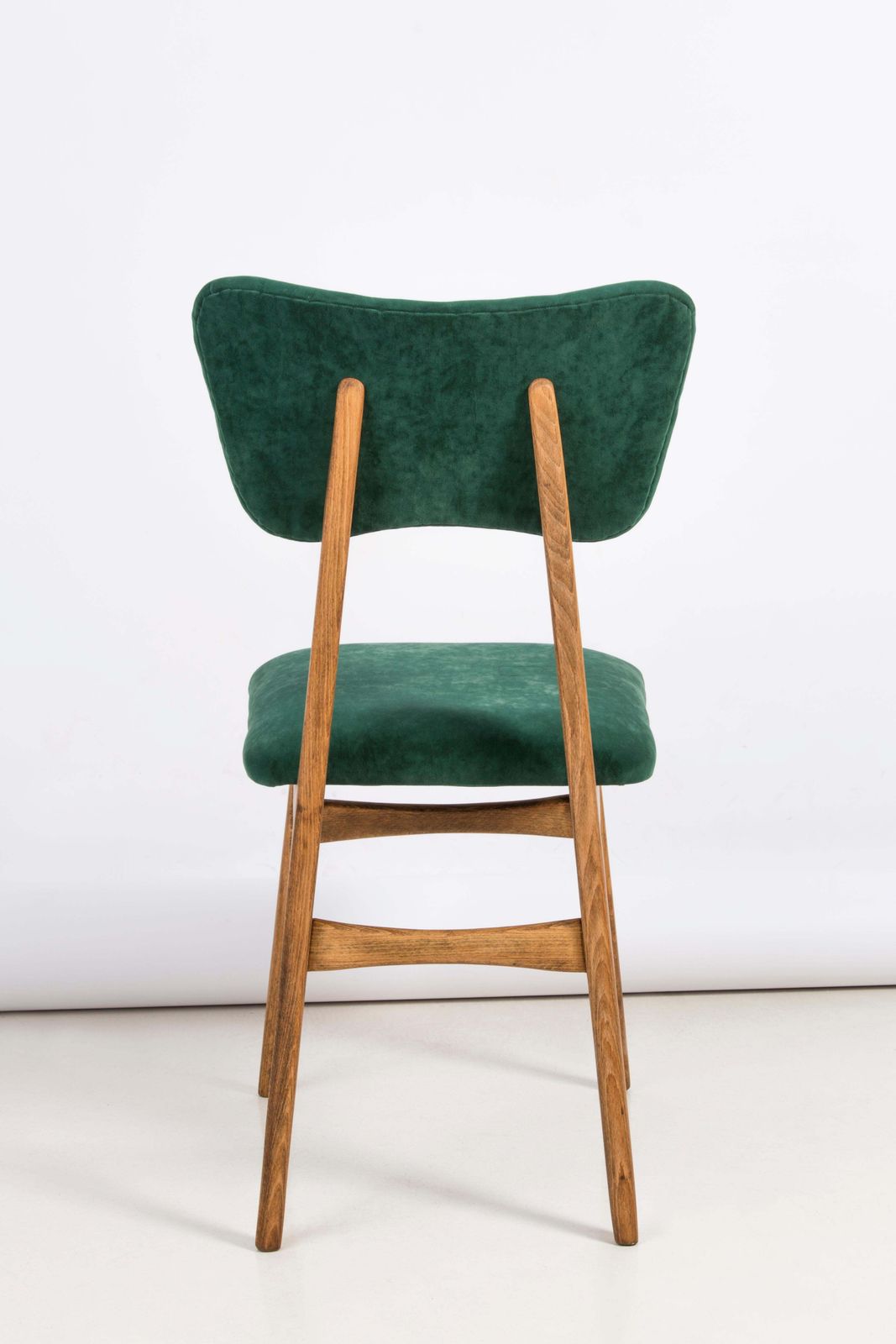 Furniture Set Of Six 20th Century Dark Green Velvet Chairs, Europe, 1960s photo
