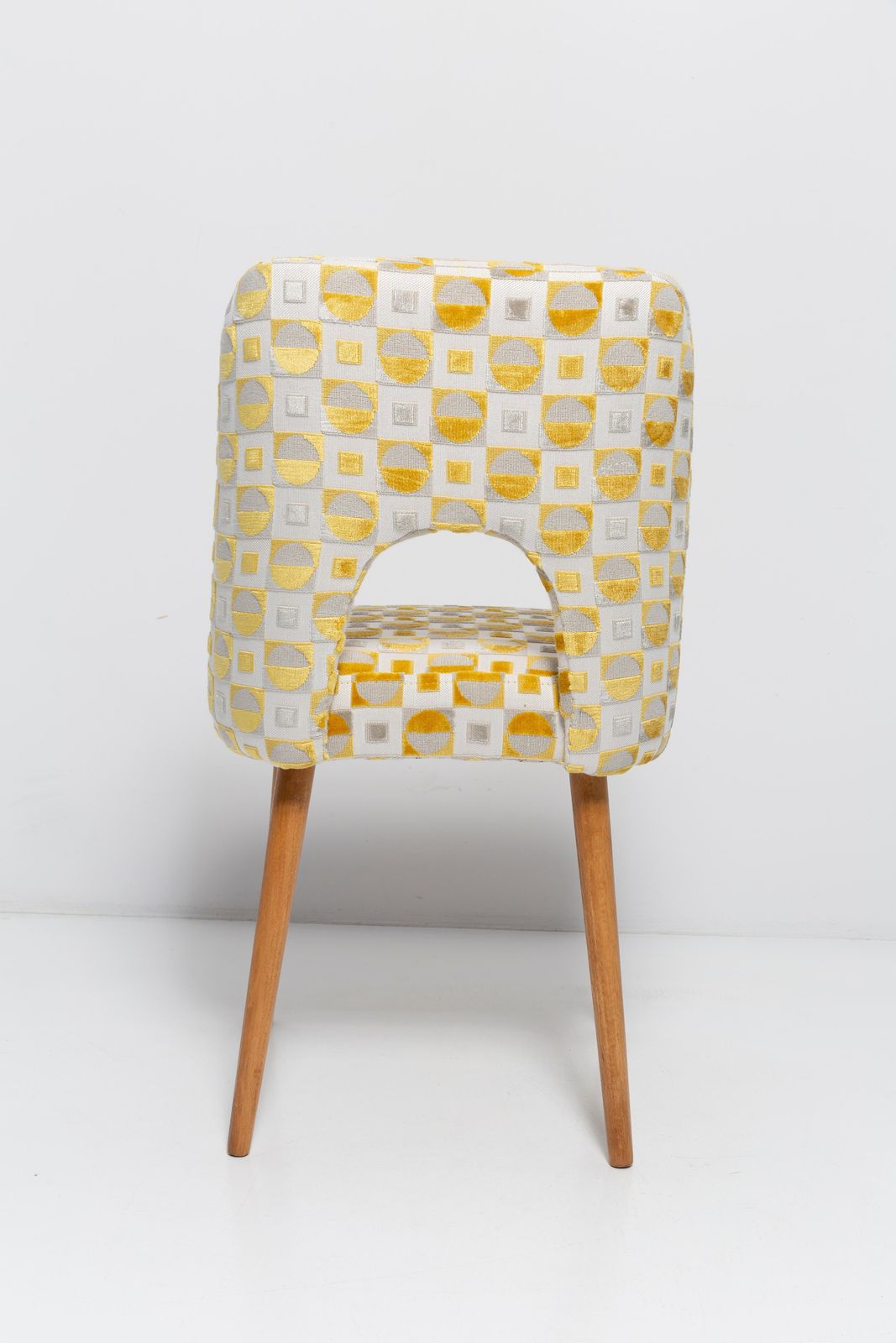 Set Of Six Yellow "Shell" Chairs, Poland, 1960s photo vintage