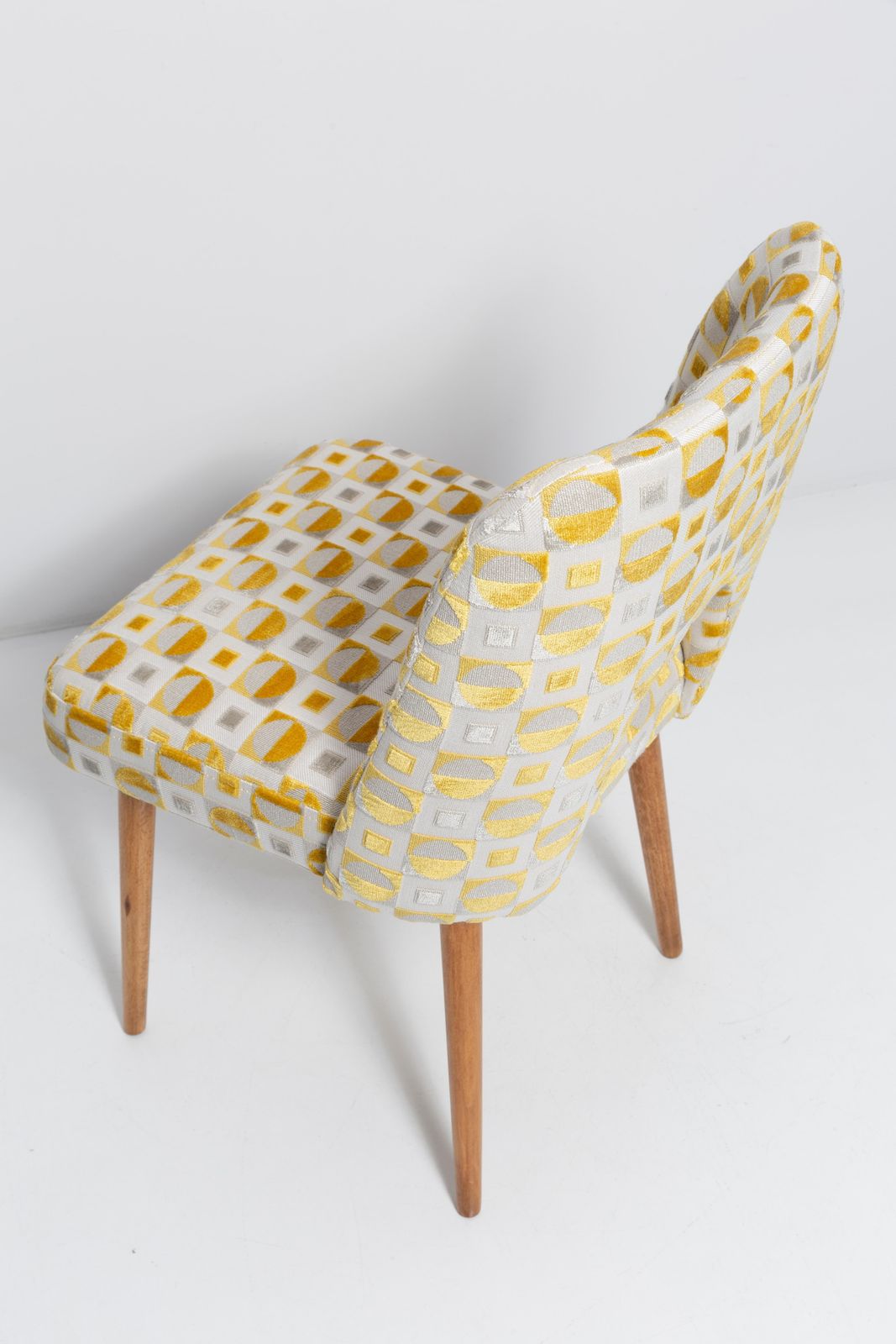 photo furniture Set Of Six Yellow "Shell" Chairs, Poland, 1960s
