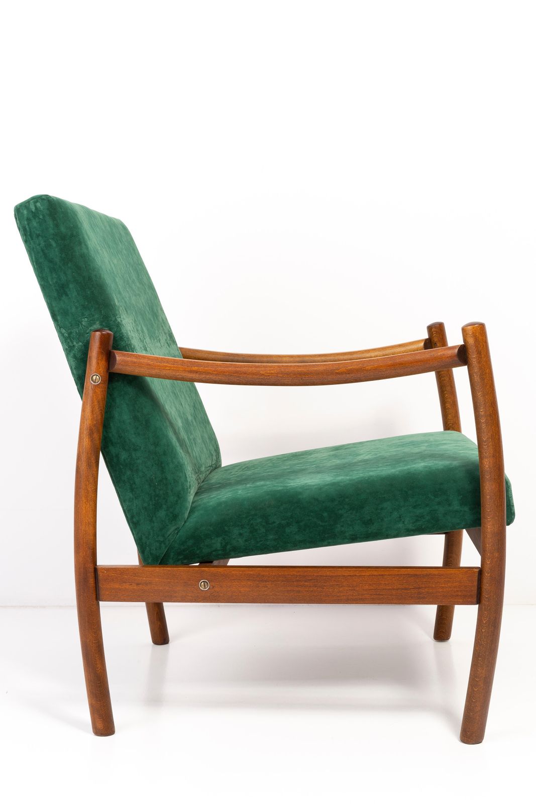 Mid 20th Century Vintage Armchair, Dark Green Velvet, Europe, 1960s photo buy