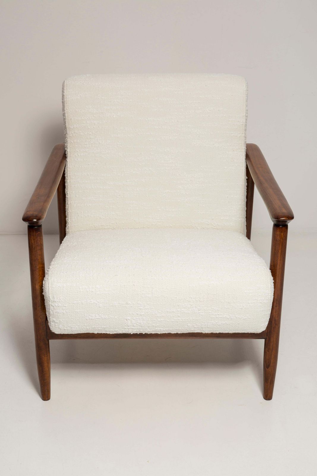 photo furniture Mid Century White Boucle Armchair, Gfm 142, Edmund Homa, Europe, 1960s
