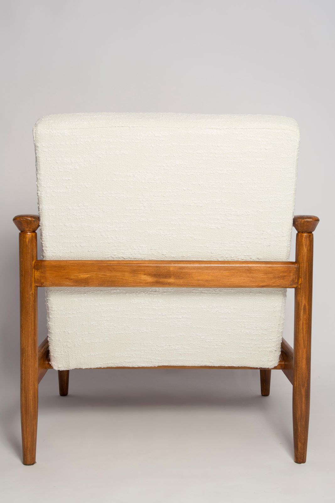 Meubels Mid Century Witte Bouclé Fauteuil, Gfm 142, Edmund Homa, Europa, Jaren 1960 photo