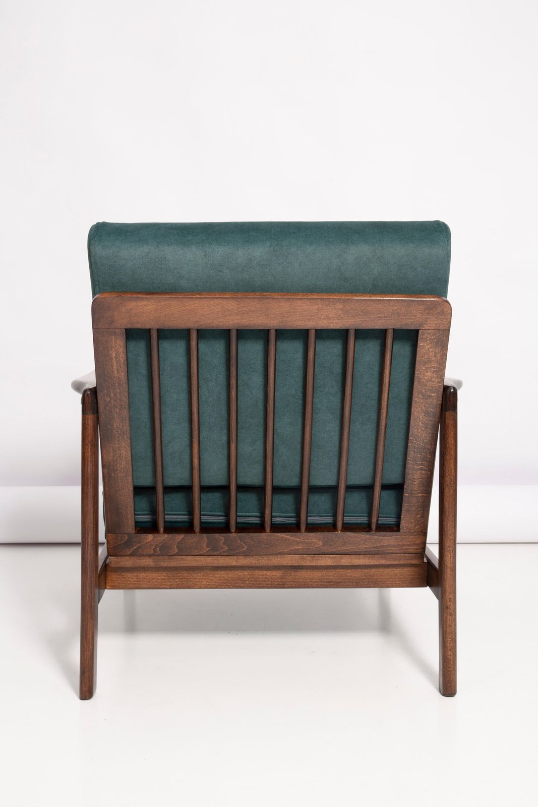 Midcentury Deep Green Velvet Armchair, Zenon Baczyk, Poland, 1960s photo 1276.0