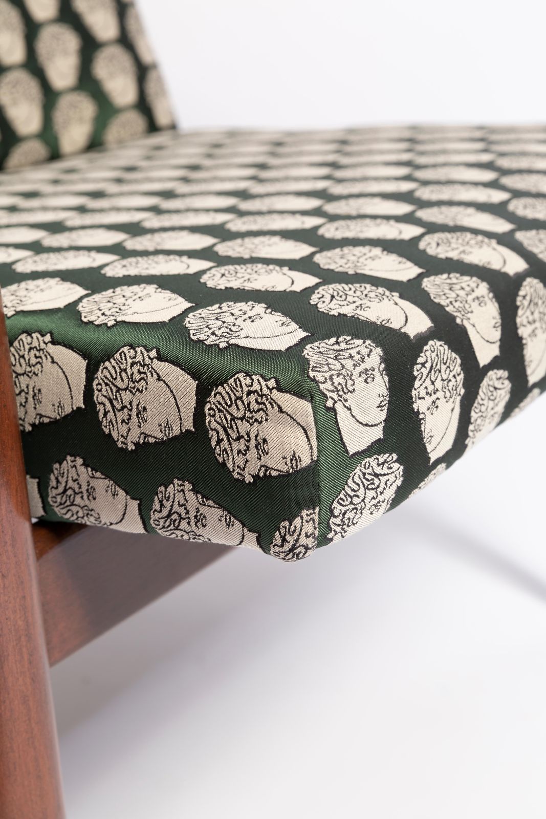 photo furniture Midcentury David Print Emerald Armchair, Designed By J Kedziorek, Europe, 1960s