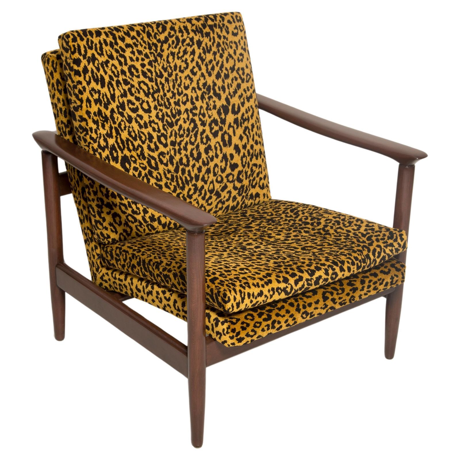 Mid Century Leopard Fauteuil, Gfm 142, Edmund Homa, Europa, Jaren 1960
