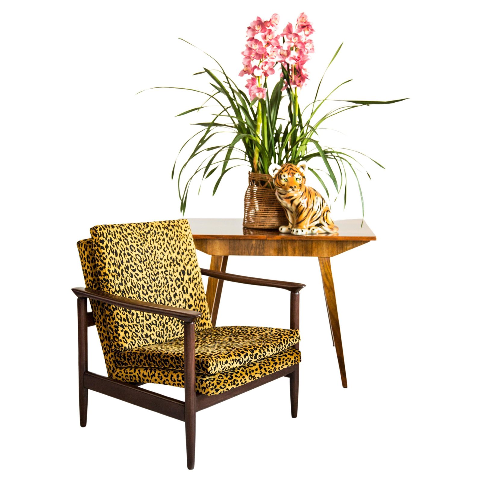Mid Century Leopard Fauteuil, Gfm 142, Edmund Homa, Europa, Jaren 1960 photo furniture