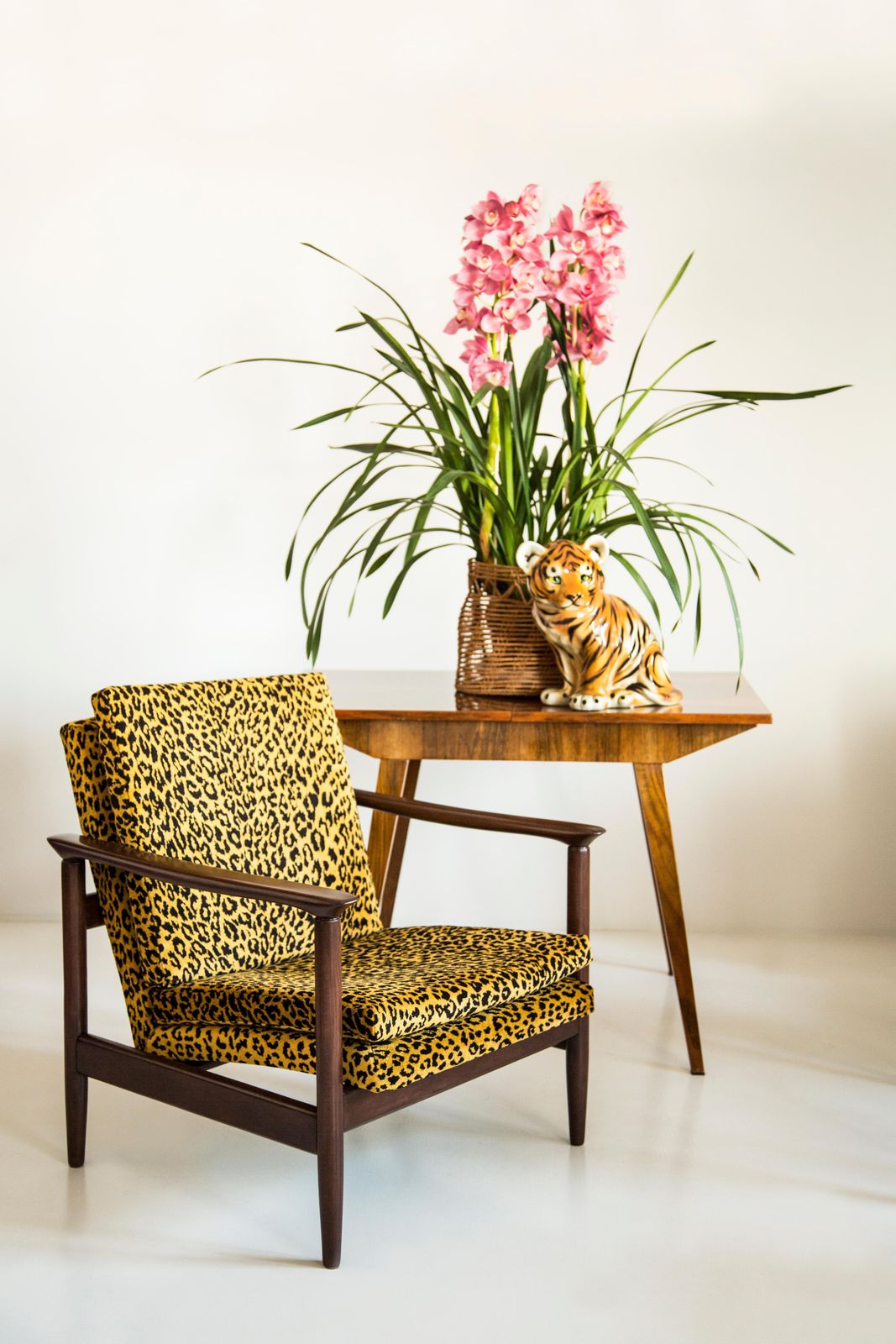 Midcentury Leopard Armchair, Gfm 142, Edmund Homa, Europe, 1960s photo for sale