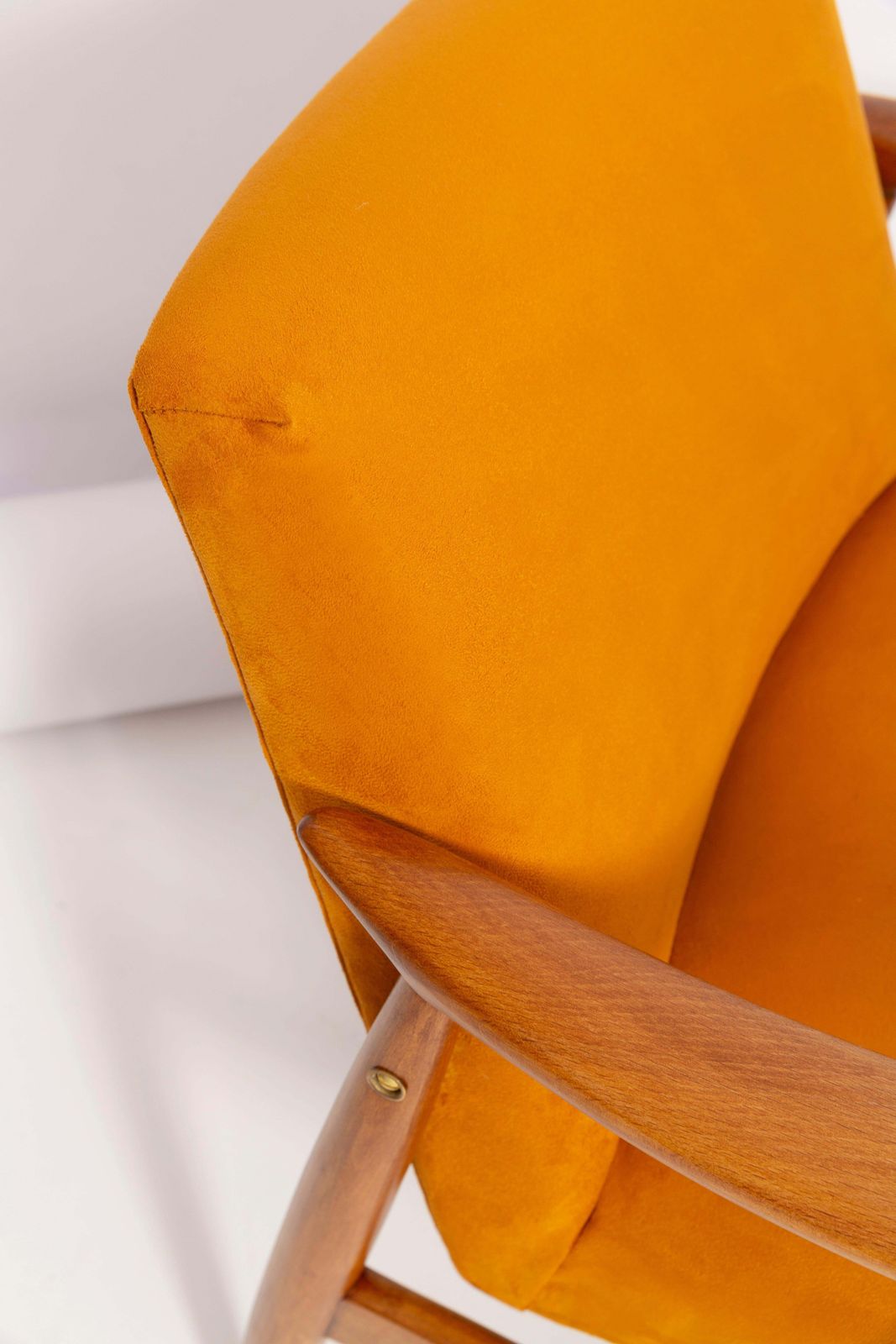 Pair Of Mid Century Yellow Armchairs, Designed By J. Kedziorek, Poland, 1960s photo 2041.0