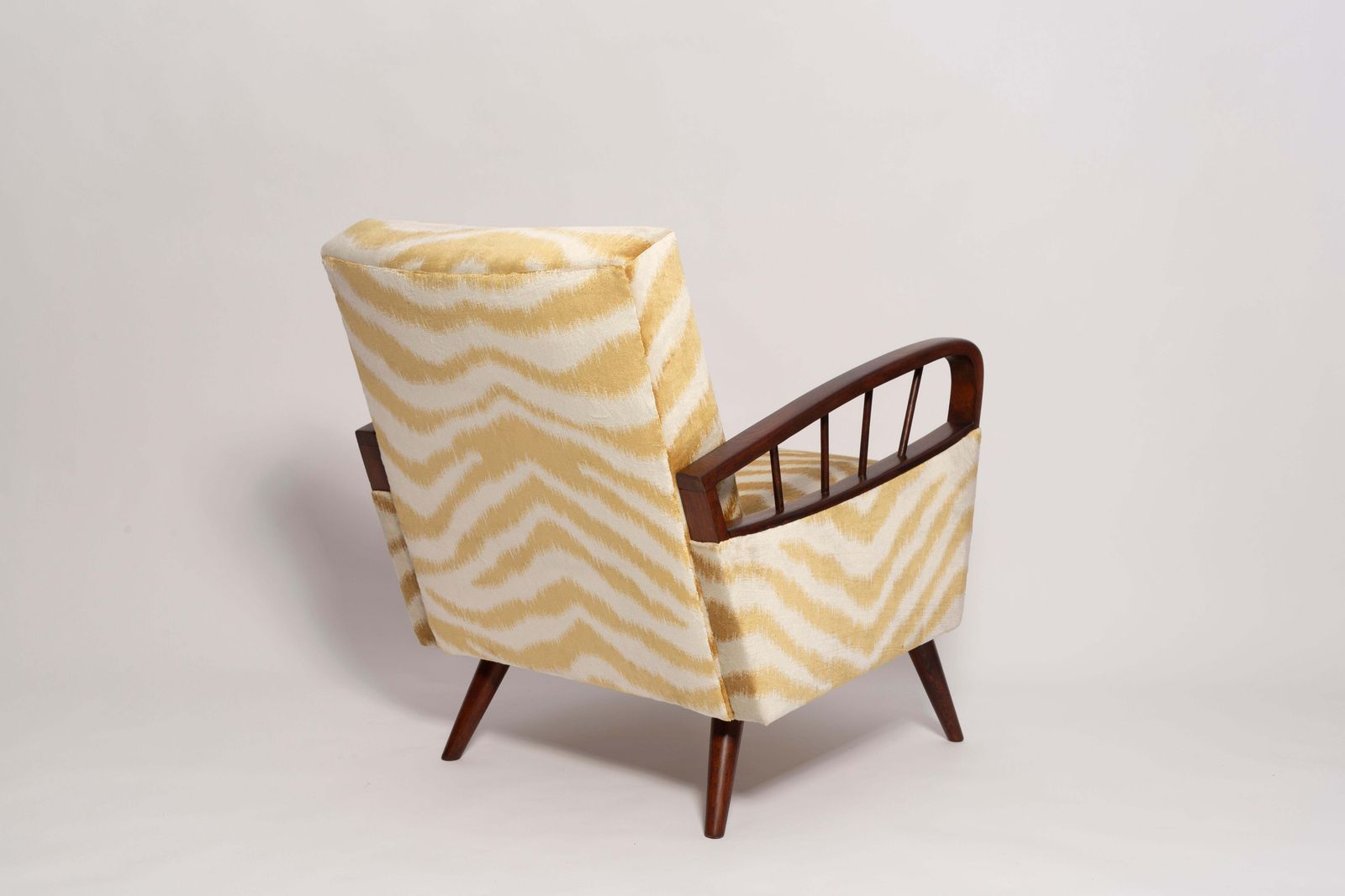 Mid Century Zebra Tiger Velvet Fauteuil, Europa, Jaren 1960 photo vinterior