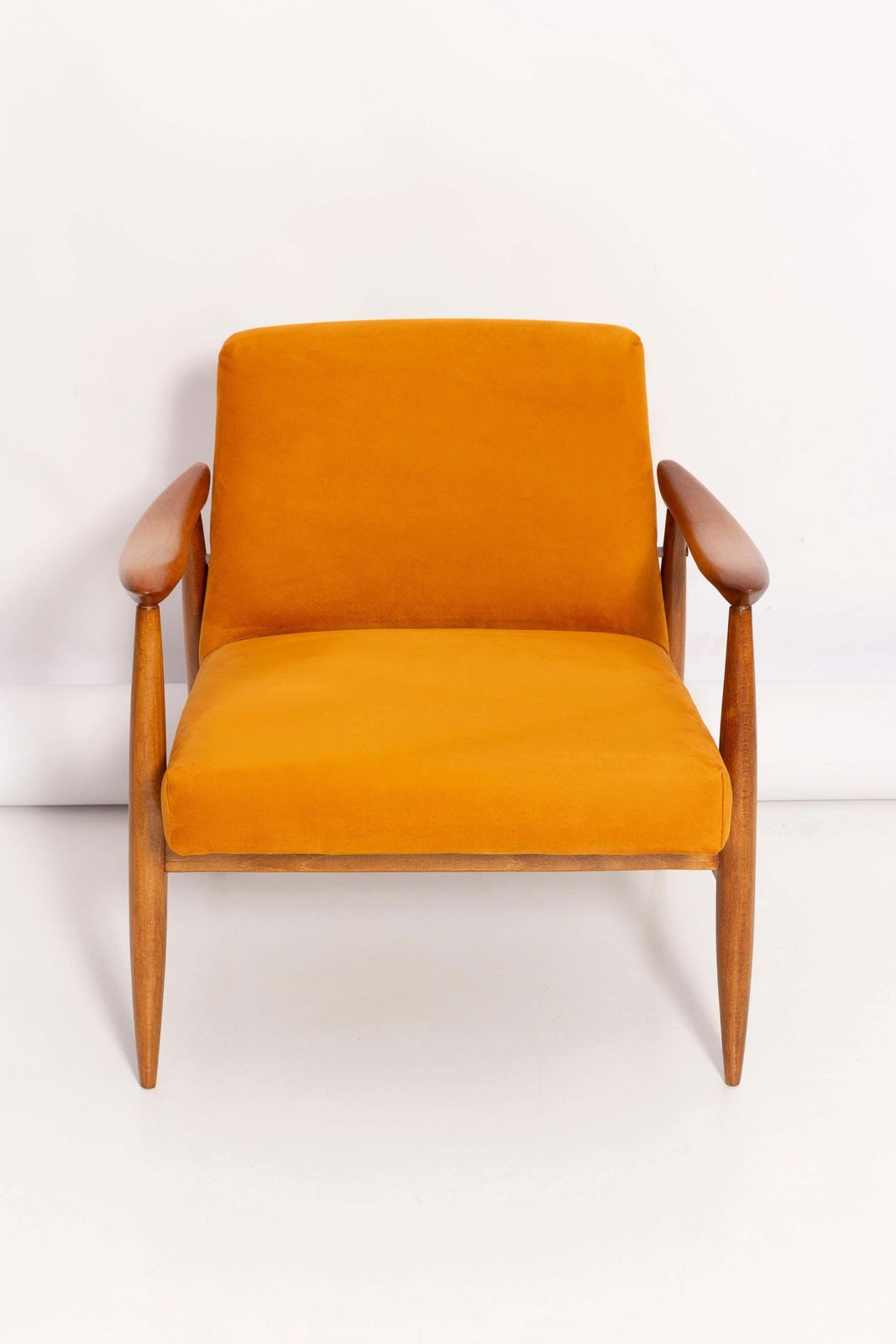 photo for sale Pair Of Mid Century Yellow Armchairs, Designed By J. Kedziorek, Poland, 1960s