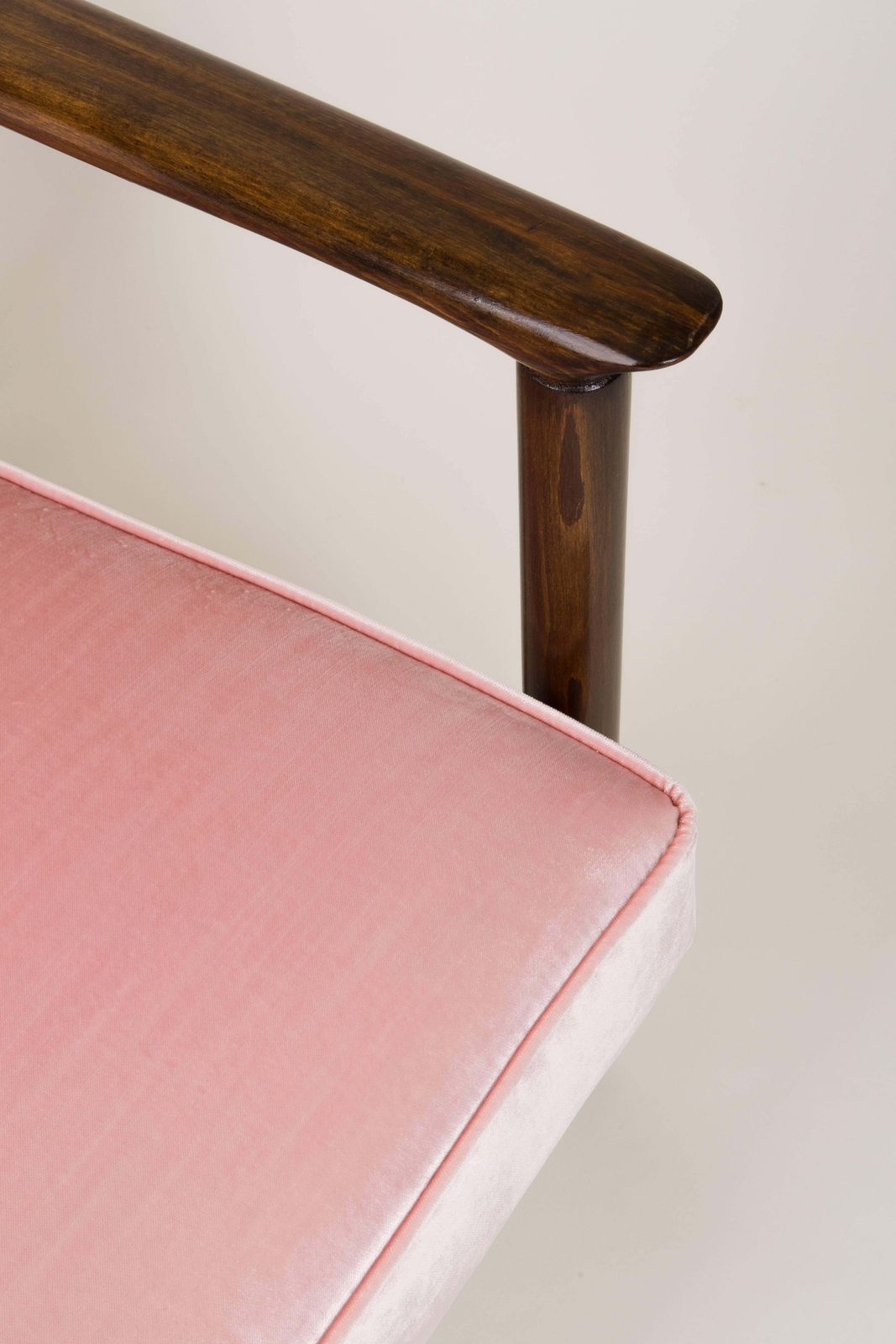 Pair Of Baby Pink Velvet Armchairs, Designed By Edmund Homa, 1960s photo 2123.0