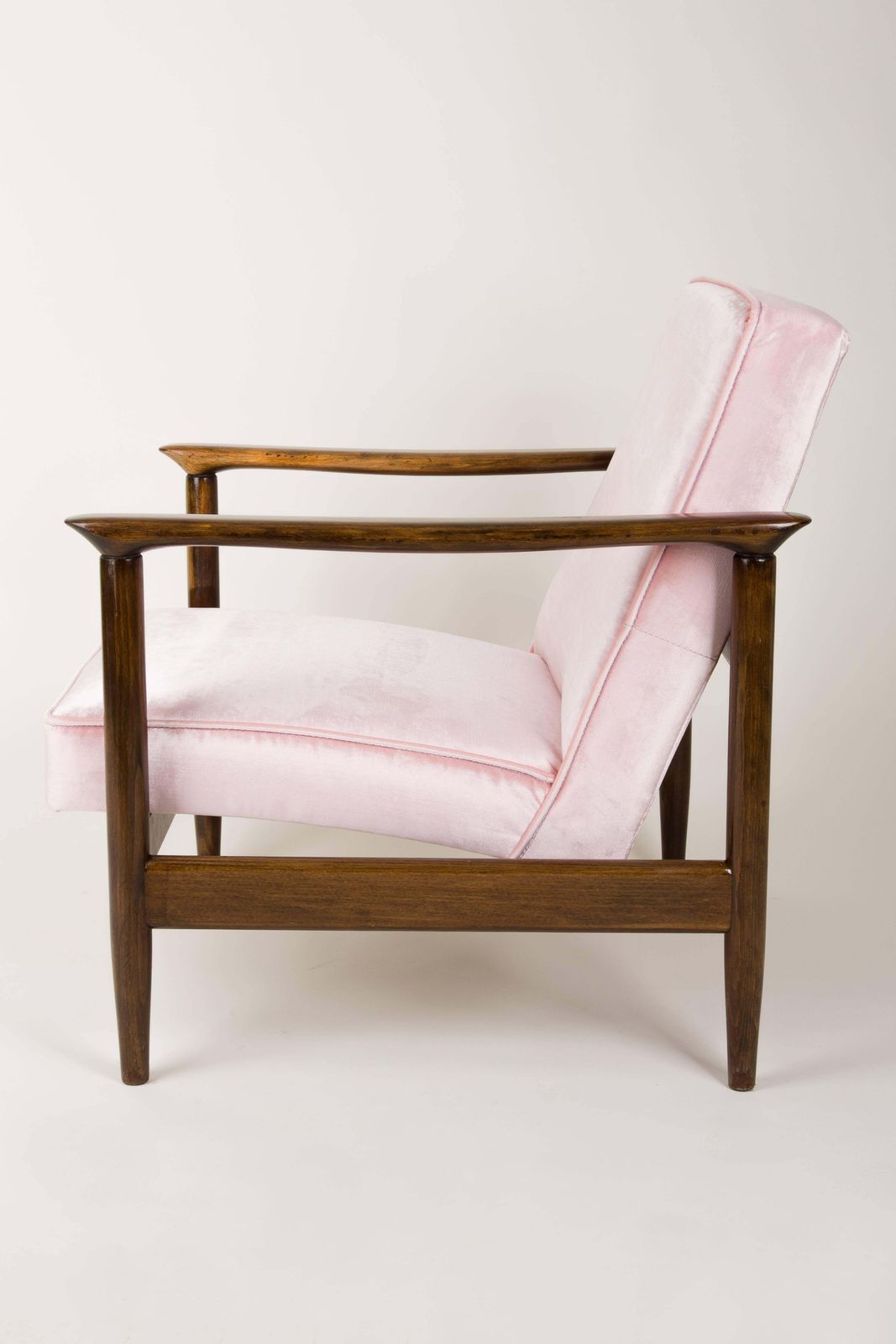 photo furniture Pair Of Baby Pink Velvet Armchairs, Designed By Edmund Homa, 1960s
