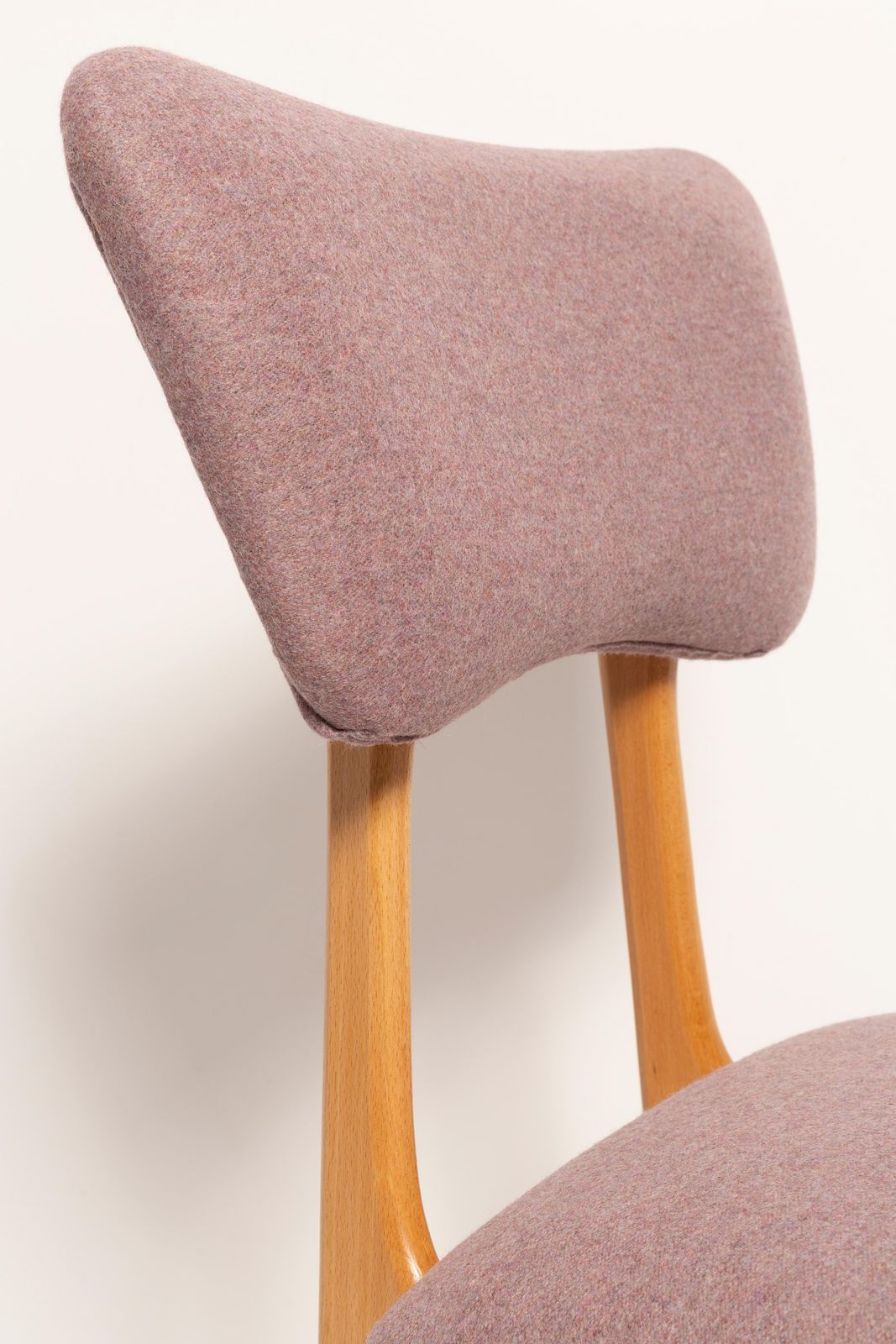 2973.0 Five 20th Century Butterfly Dining Chairs, Pink Wool, Light Wood, Europe, 1960s photo
