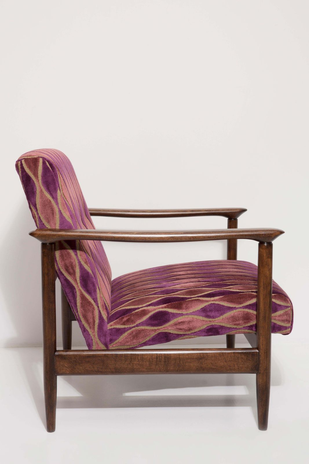 Twee Mid Century Fauteuils Met Roze Patroon Fluweel, Edmund Homa, Europa, Jaren 1960 photo 2551.0