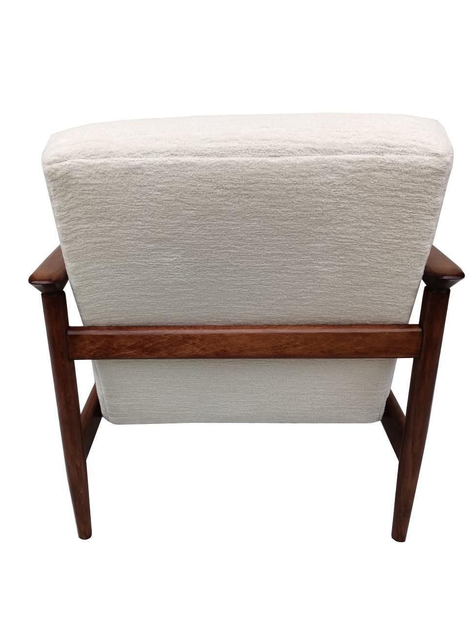 Pair Of Mid Century White Chenille Armchairs, Gfm 142 Edmund Homa, Europe, 1960s photo furniture
