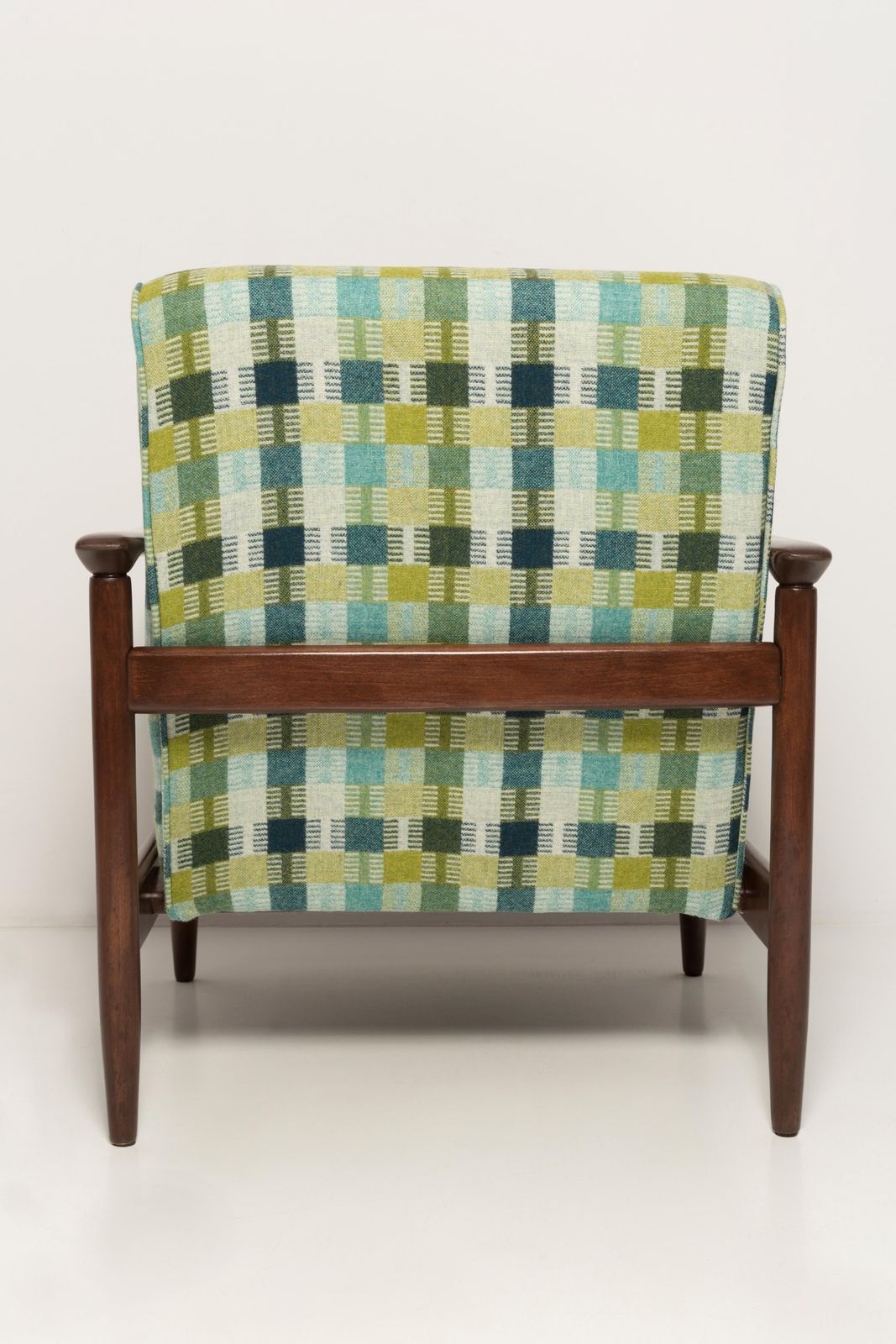 Paar Mid Century Groene Wollen Fauteuils, Gfm 142, Edmund Homa, Europa, Jaren 1960 photo vintage