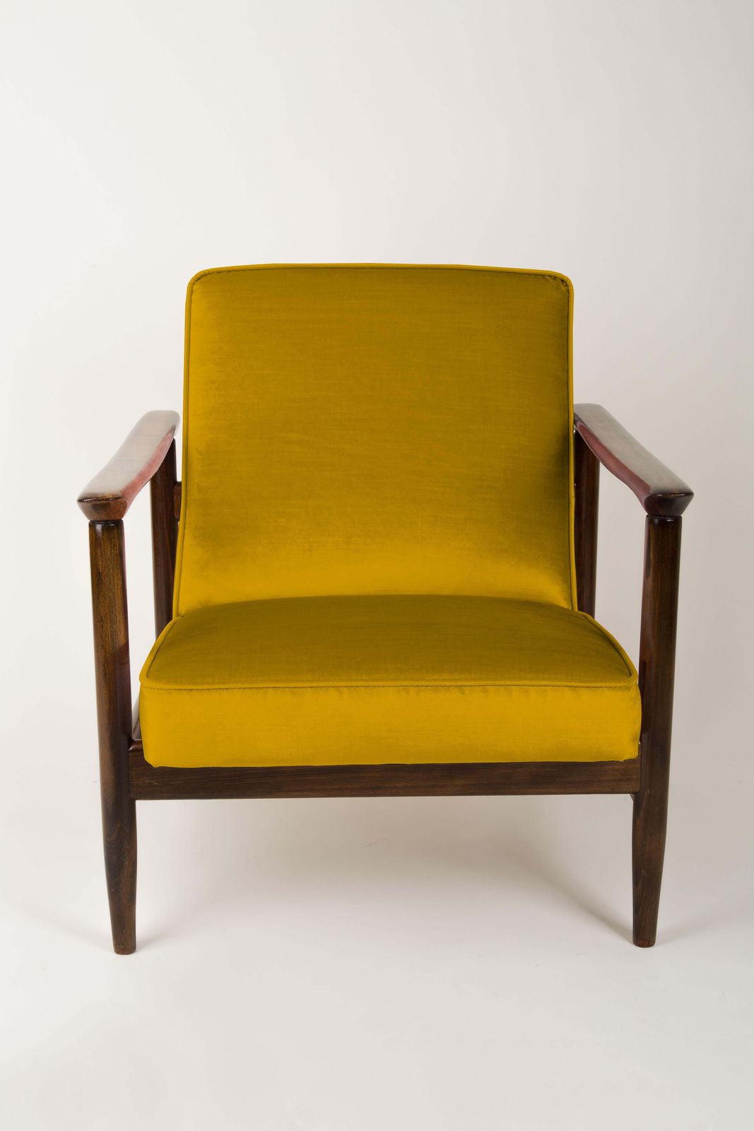 Paar Gele Fauteuils, Edmund Homa, Gfm 142, Jaren 1960, Polen photo vinterior