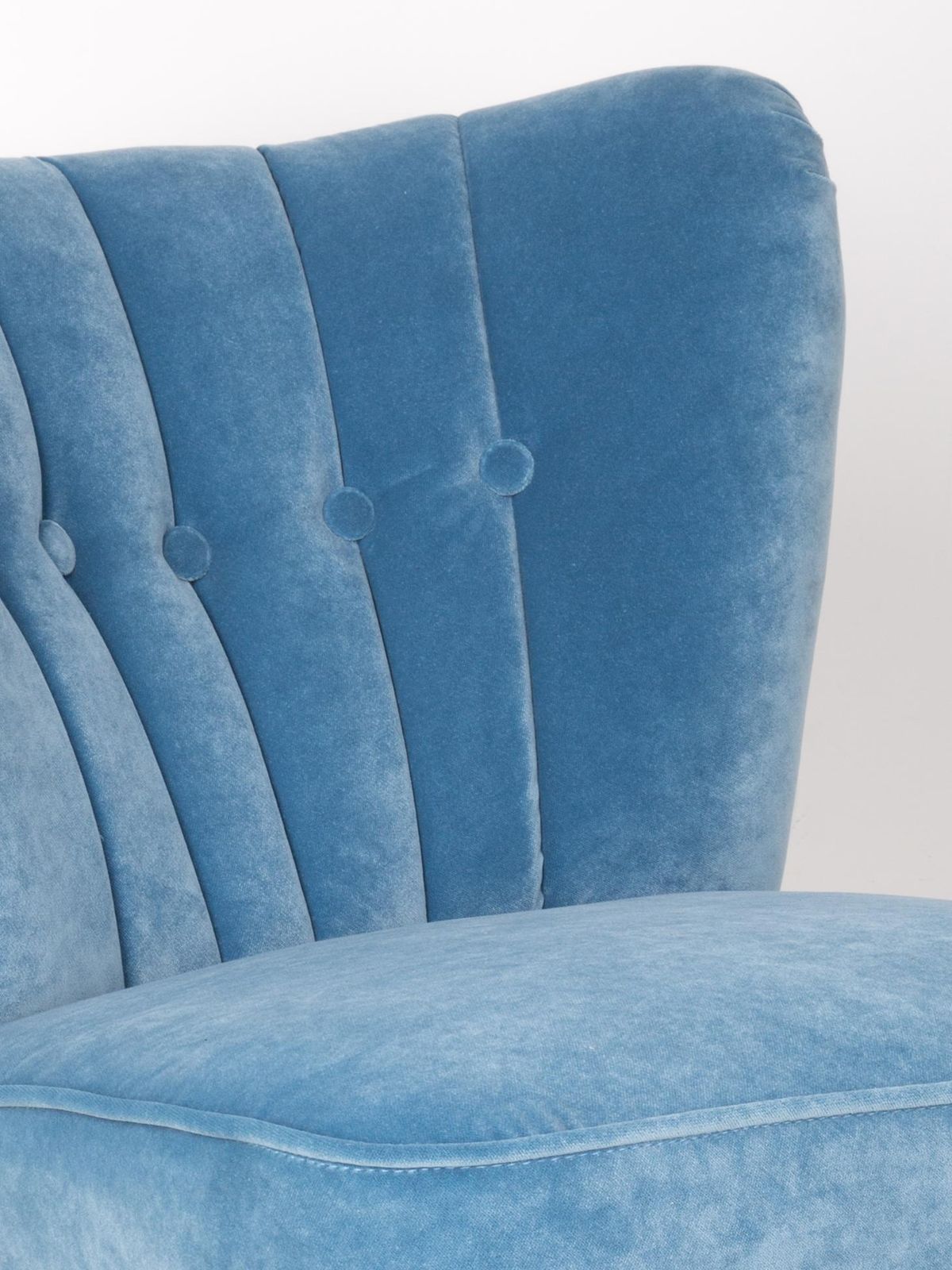Midcentury Baby Blue Velvet Armchair, Germany, 1960s photo 3397.0