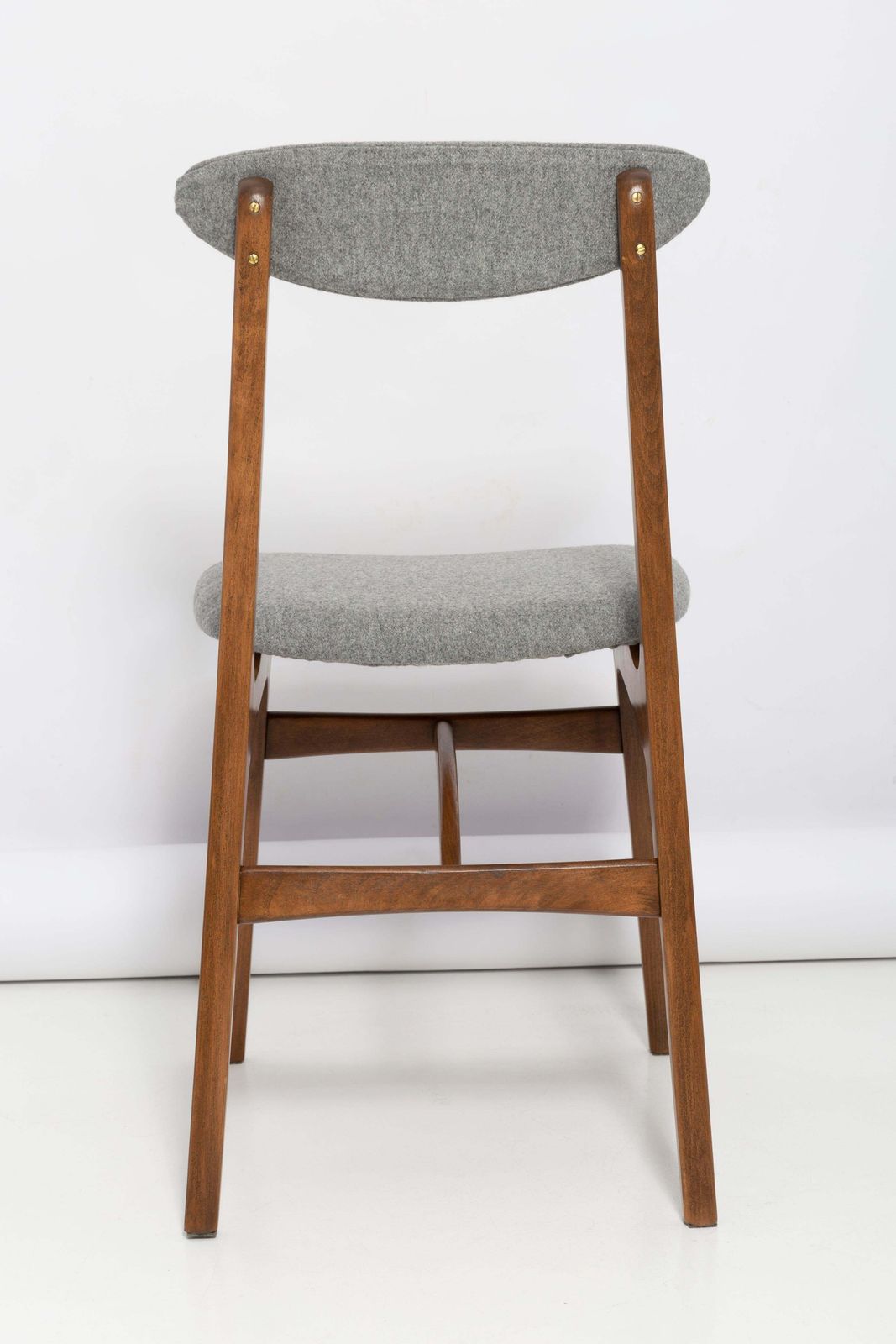 photo furniture Set Of Six Mid Century Gray Wool Chairs By Rajmund Halas, Poland, 1960s