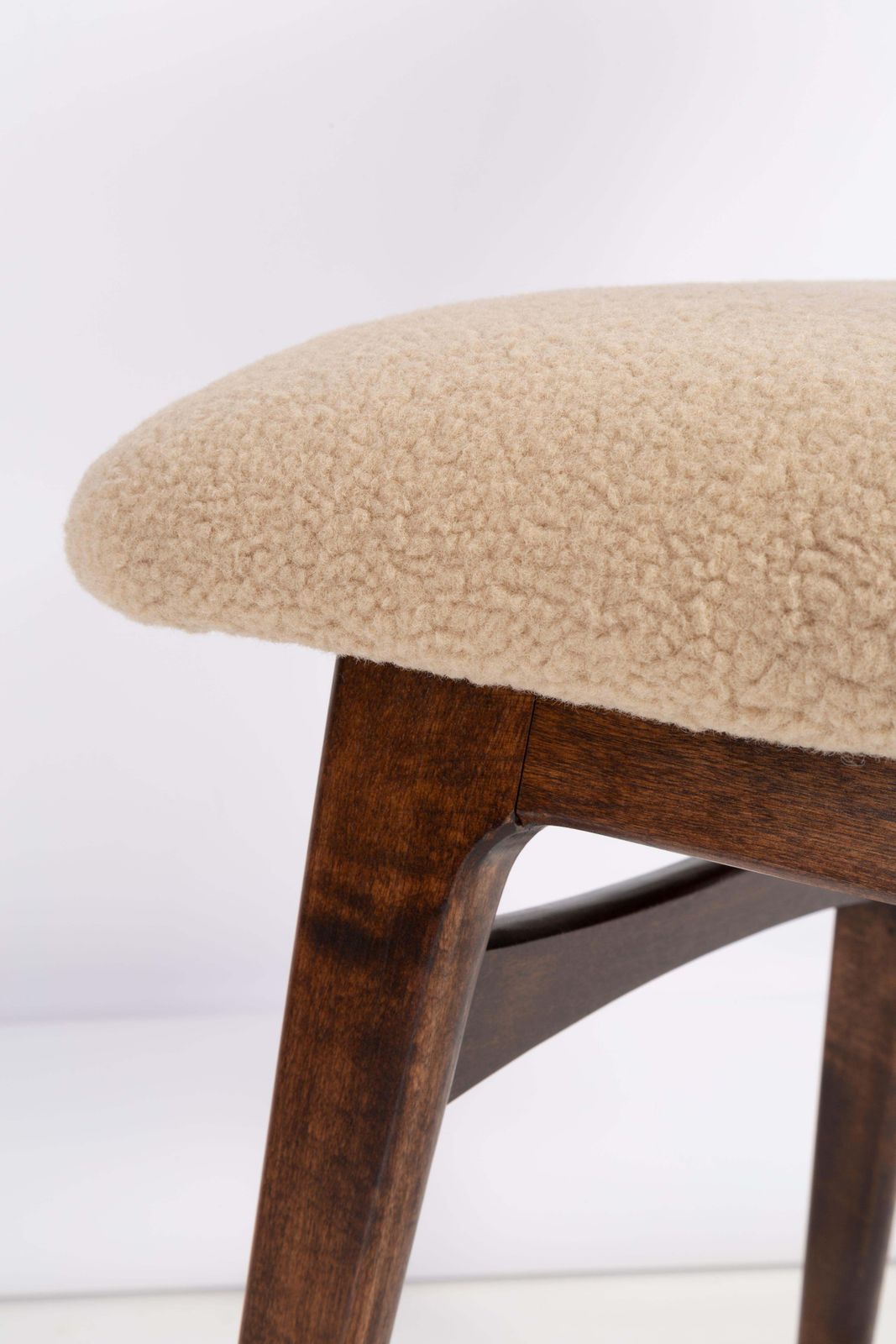 Furniture Set Of Eight 20th Century Camel Boucle Chairs, 1960s photo
