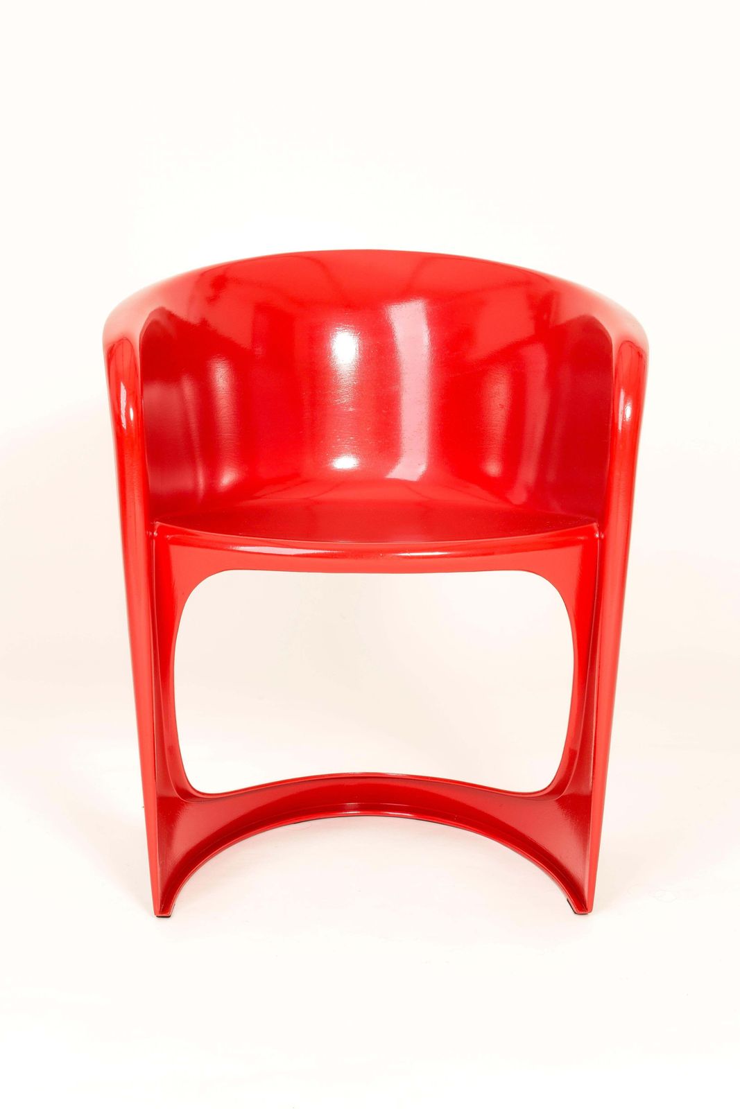 Set Of Four Red Cado Chairs, Steen østergaard, 1974 photo 3403.0