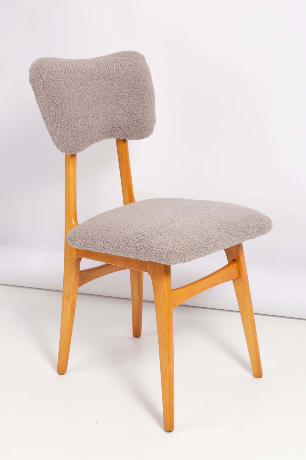 Set Of Eight 20th Century Gray Boucle Chairs, 1960s photo furniture