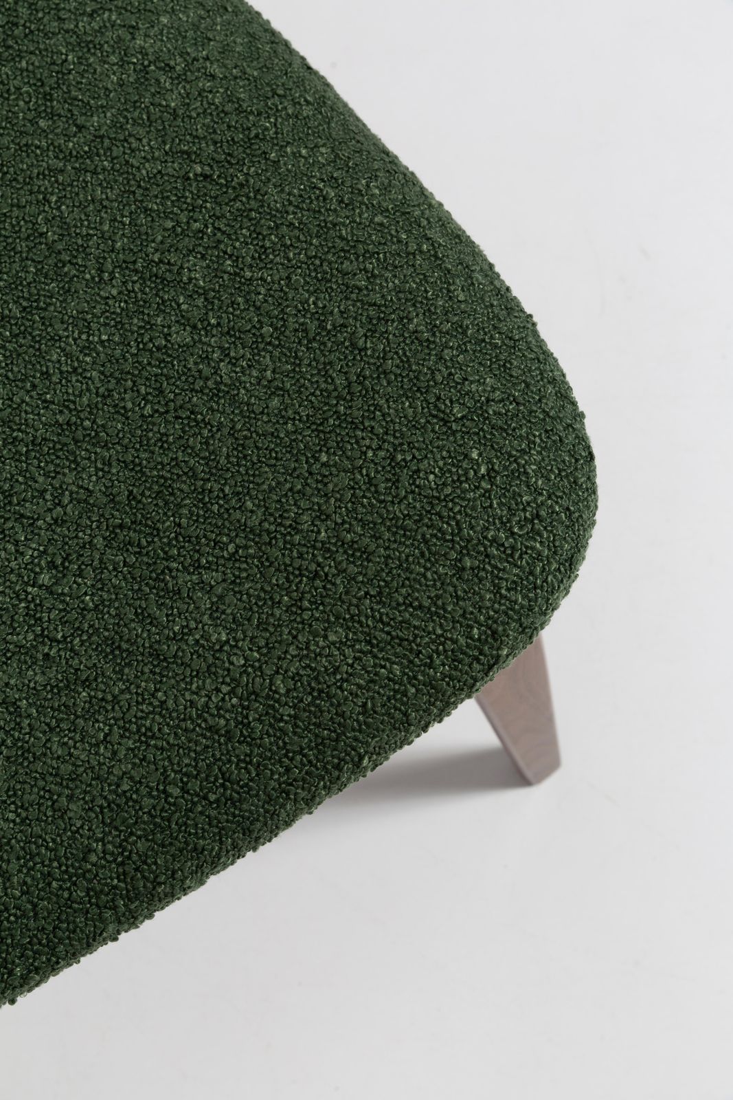 Set Of Six Mid Century Chairs Green Boucle, Walnut, Rajmund Halas, Poland, 1960s photo 3572.0