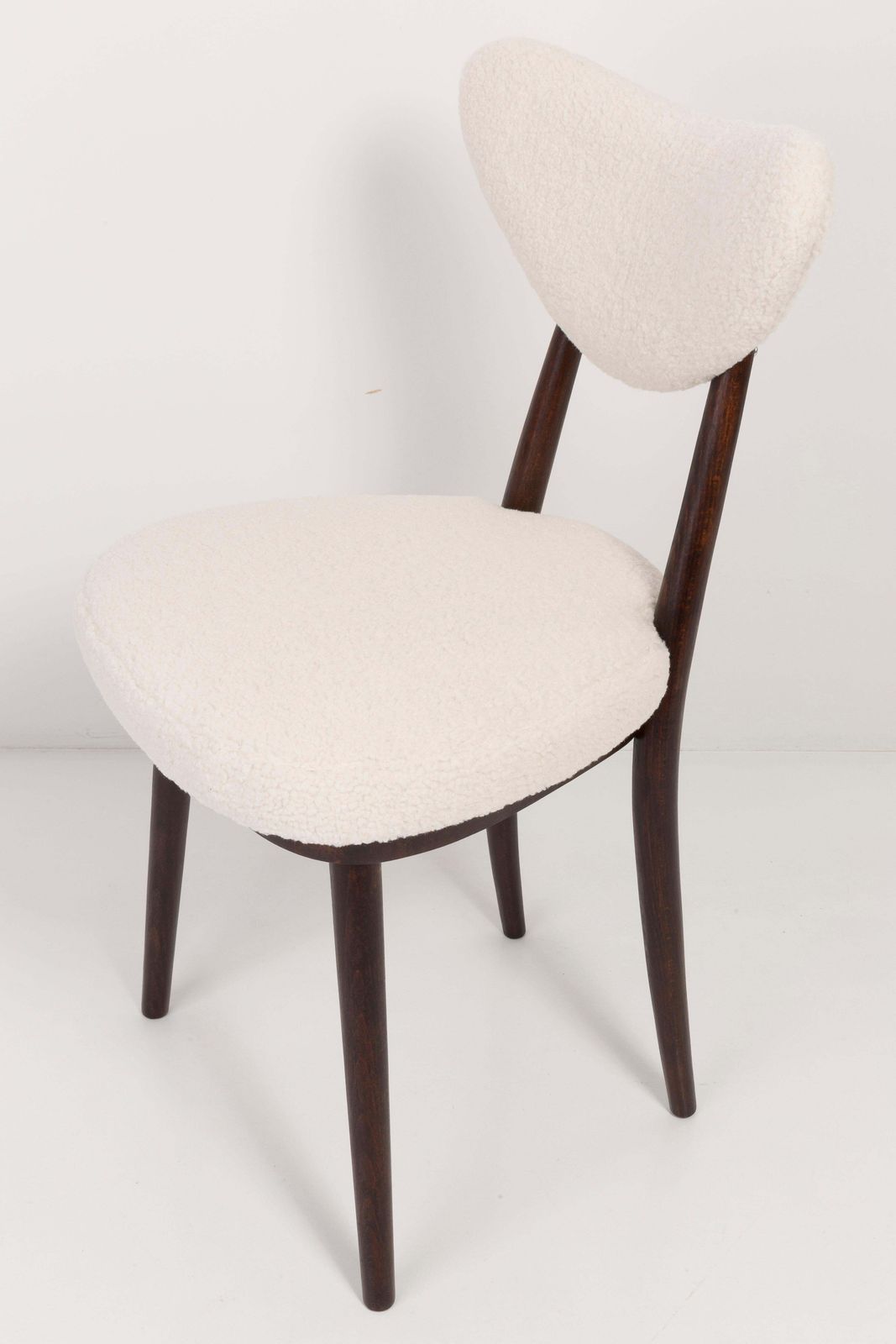 photo for sale Set Of Six Light Boucle Heart Chairs, Europe, 1960s