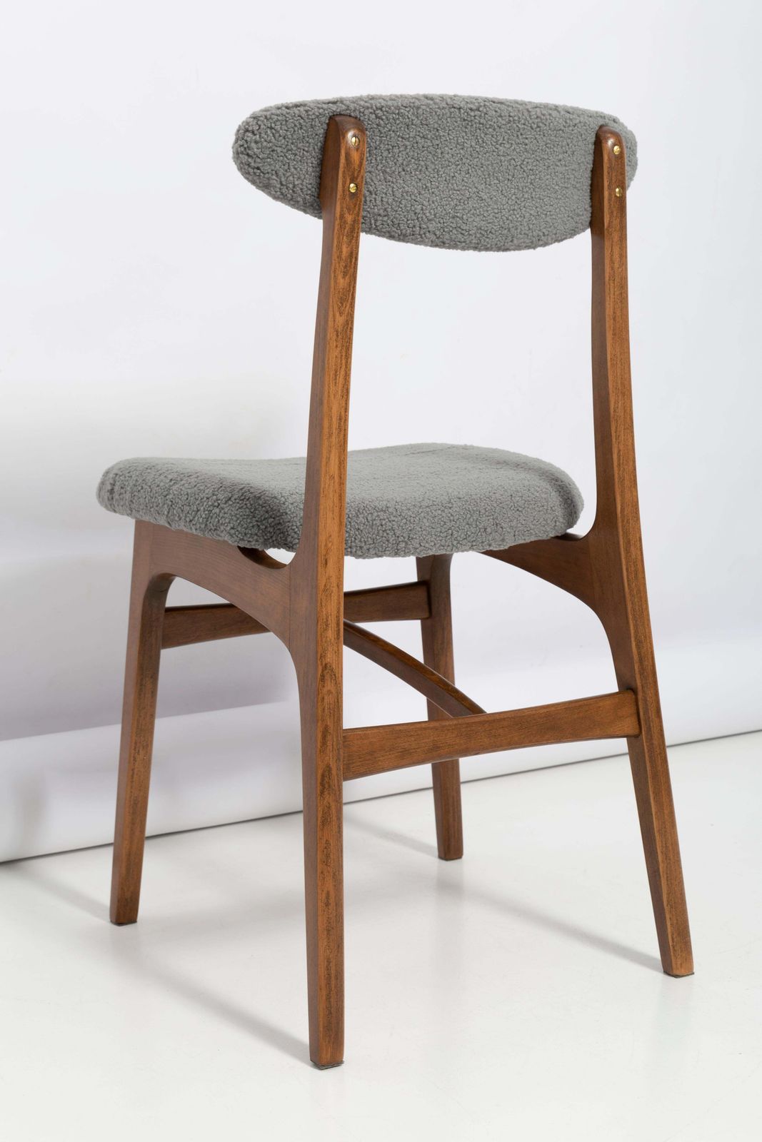 photo furniture Set Of Eight Mid Century Gray Boucle Chairs By Rajmund Halas, Poland, 1960s