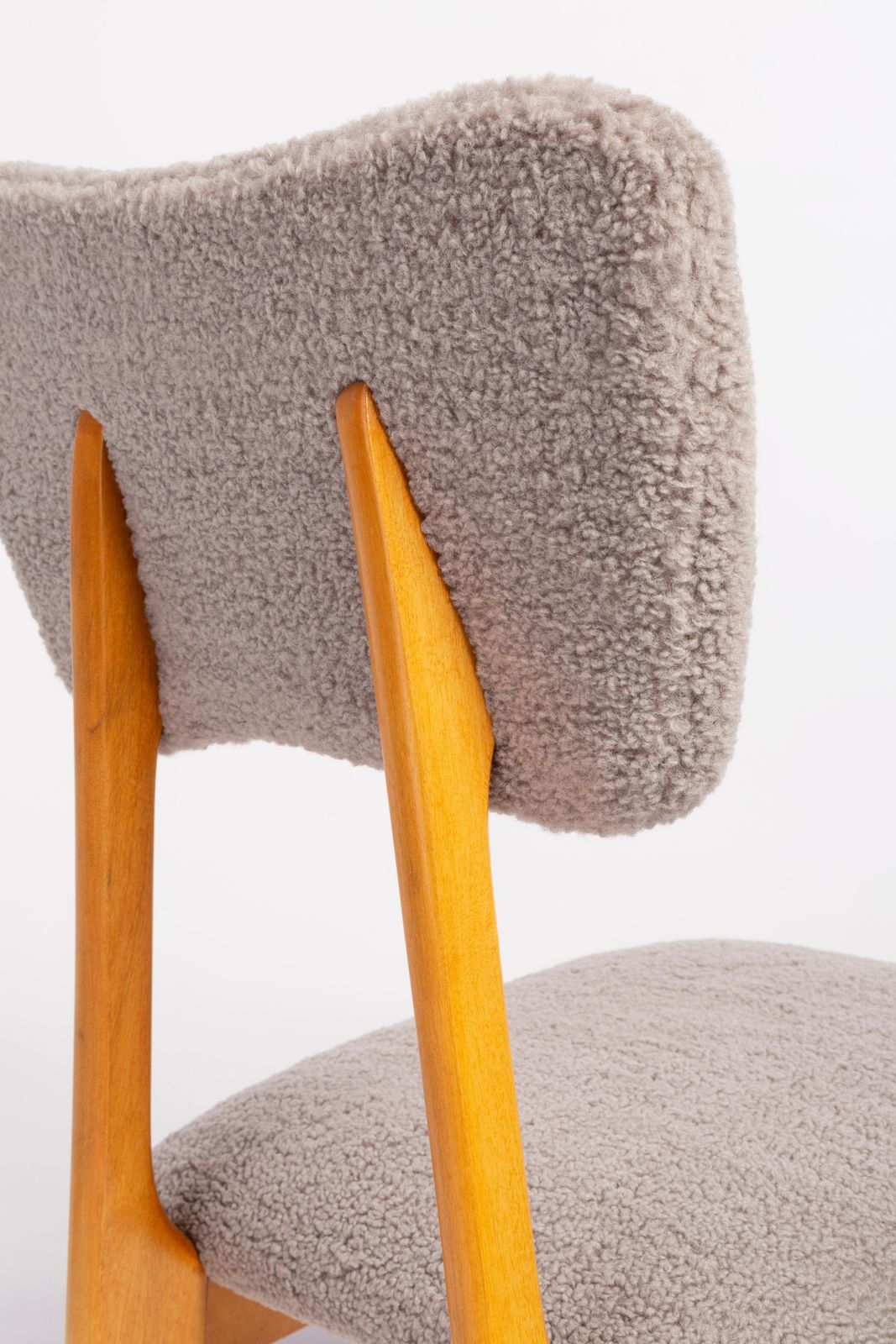 Set Of Ten 20th Century Gray Boucle Chairs, 1960s photo vintage