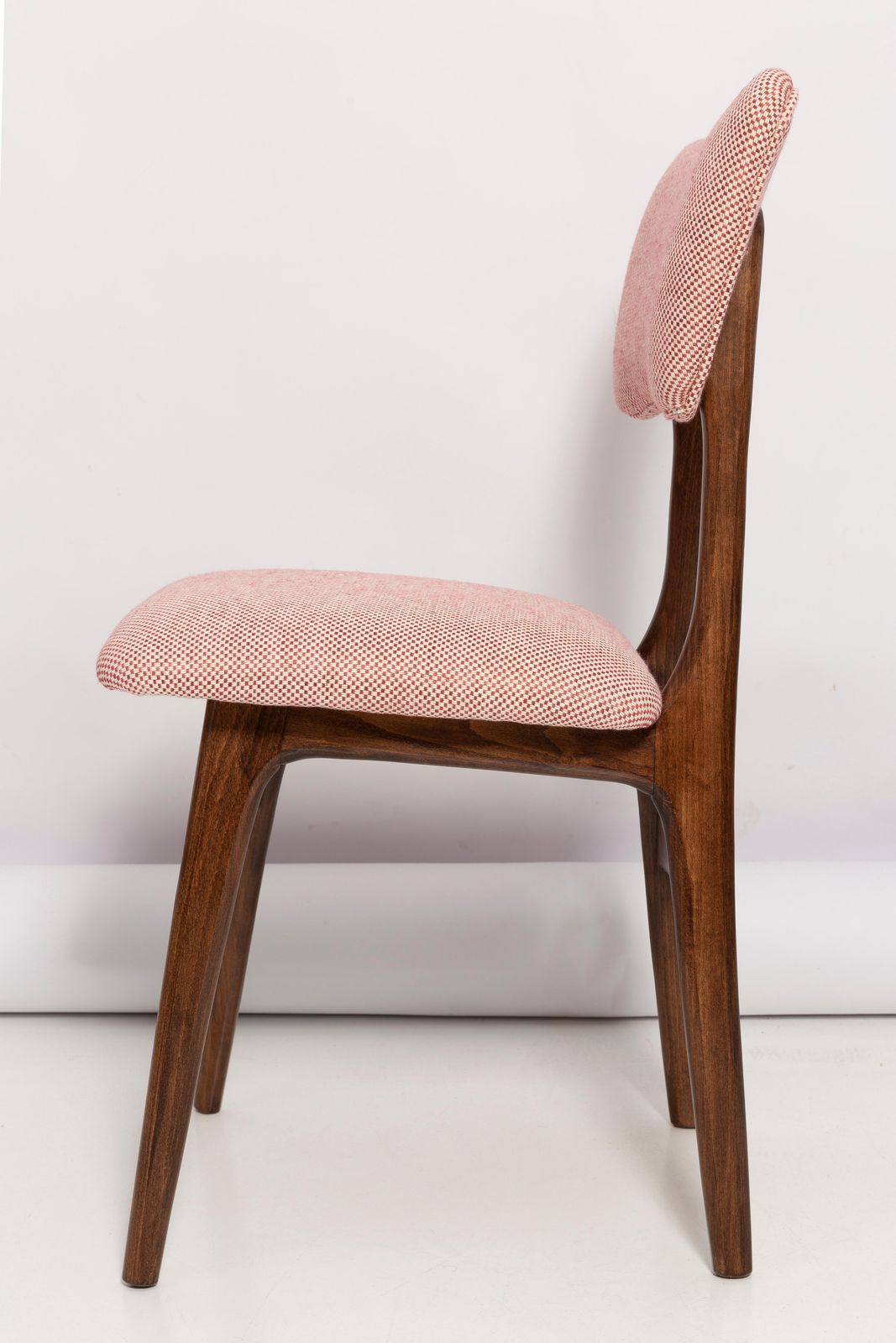 4762.0 Set Of Eight Mid Century Butterfly Dining Chairs, Peony Cotton, Poland, 1960s photo