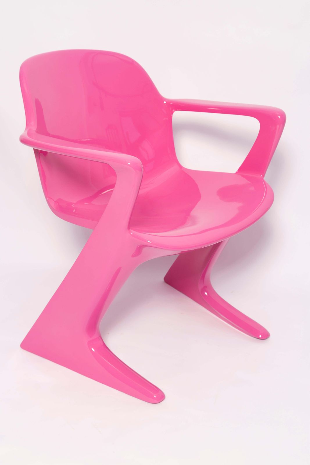 Set Of Four Mid Century Pink Kangaroo Chairs, Ernst Moeckl, Germany, 1960s photo Furniture