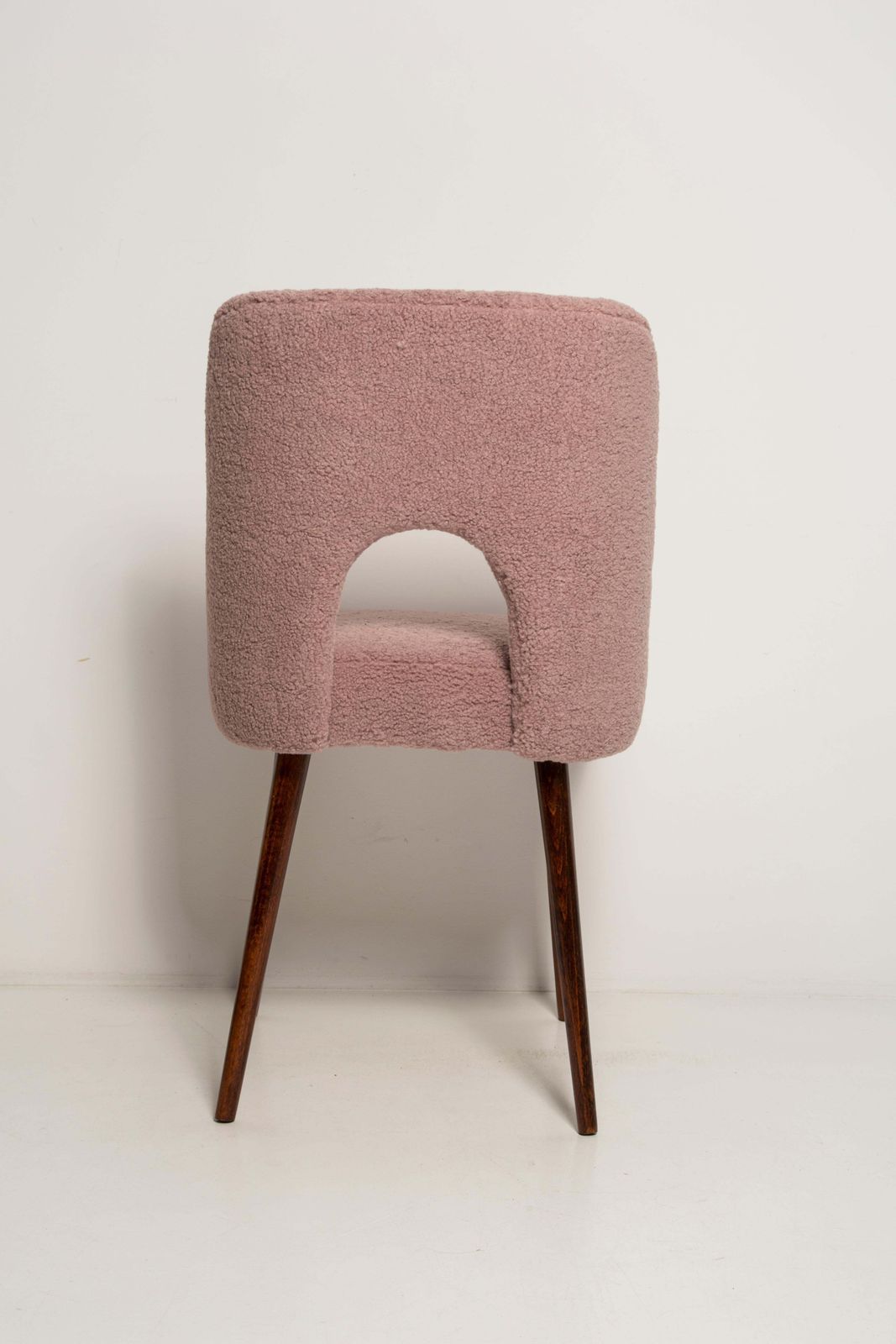 photo for sale Set Of Eight Pink Boucle 'Shell' Chairs, Europe, 1960s