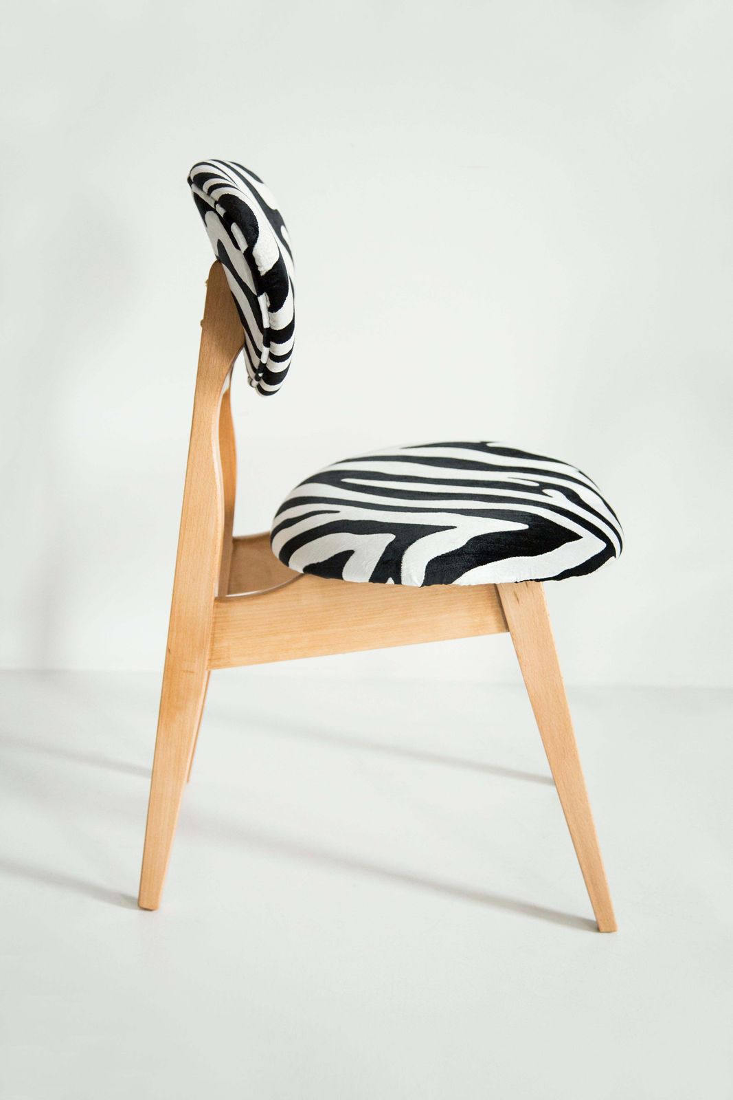 Set Of Eight Mid Century Zebra Chairs, By J. Kedziorek, Europe, 1960s photo 5436.0