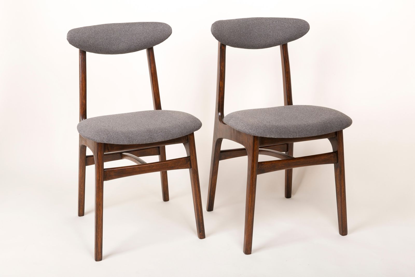 Set Of Twelve Mid Century Gray Chairs By Rajmund Halas, 1960s photo for sale