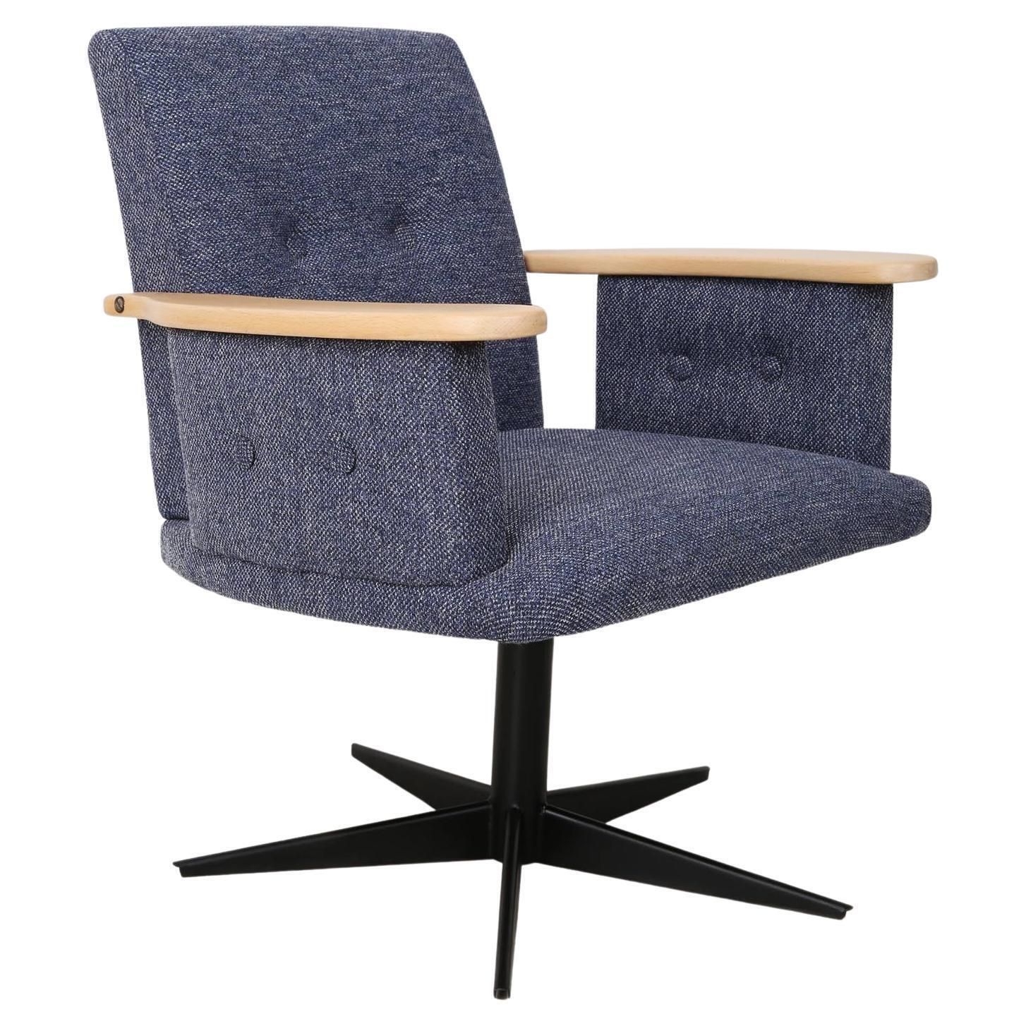 Mid Century Vintage Blue Mini Swivel Armchair, Europe, 1960s