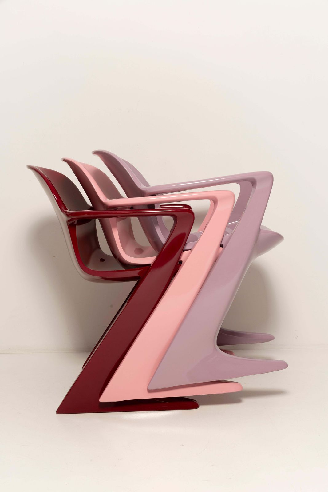 Set Of Six Mid Century Kangaroo Chairs, Ernst Moeckl, Germany, 1968 photo buy