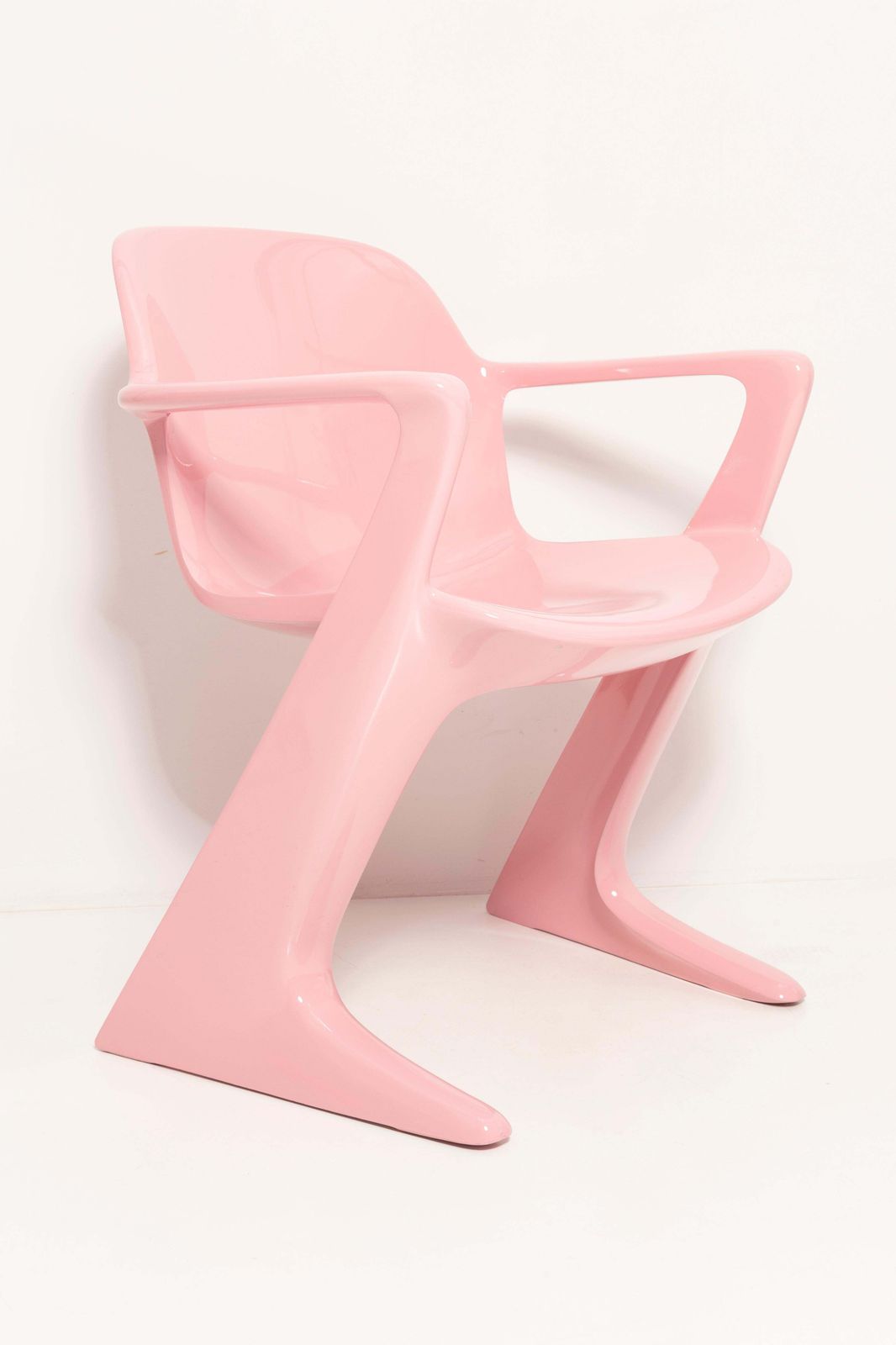 Set Of Six Midcentury Pink Kangaroo Chairs, Ernst Moeckl, Germany, 1960s photo Furniture