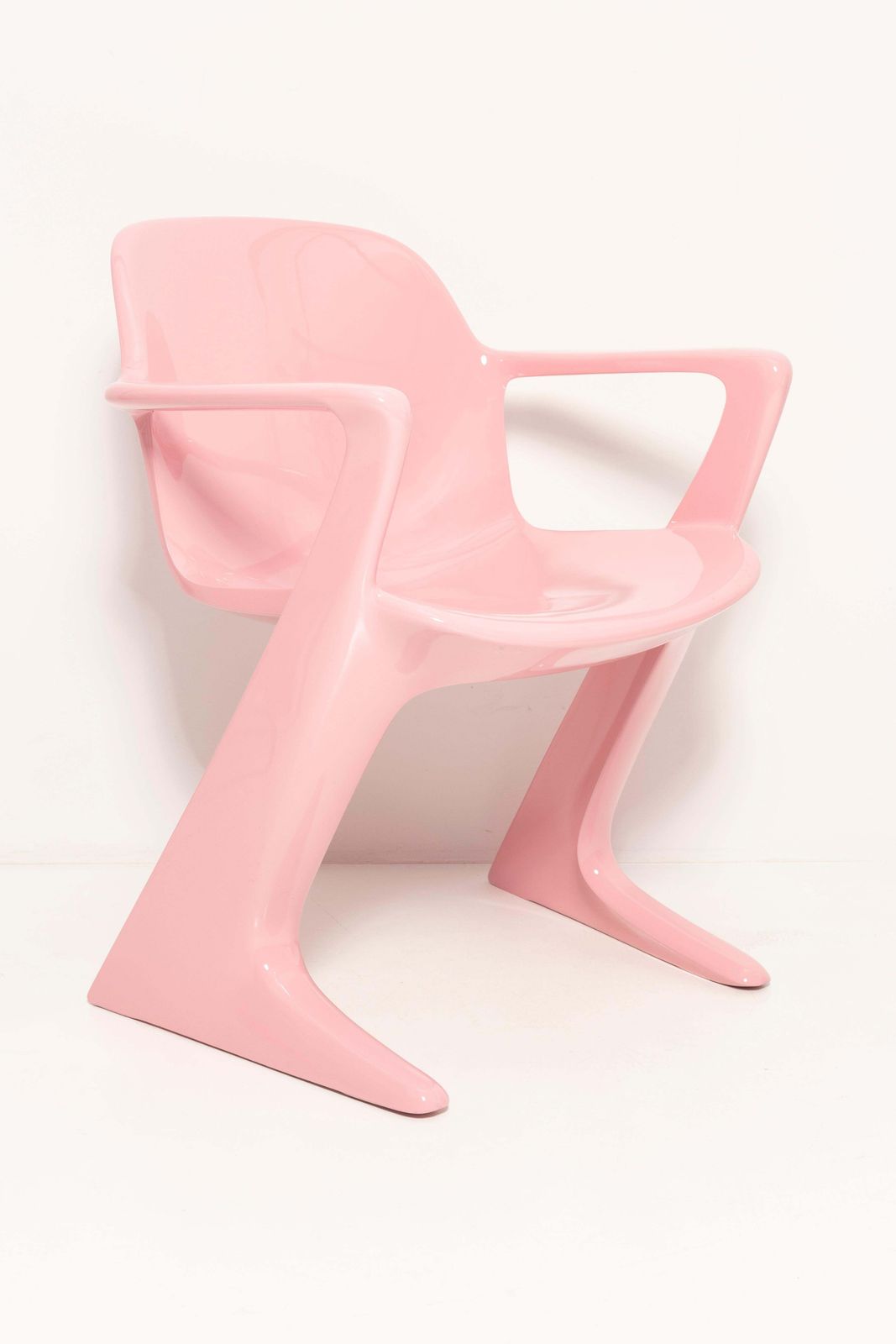 Set Of Six Midcentury Pink Kangaroo Chairs, Ernst Moeckl, Germany, 1960s photo 7655.0